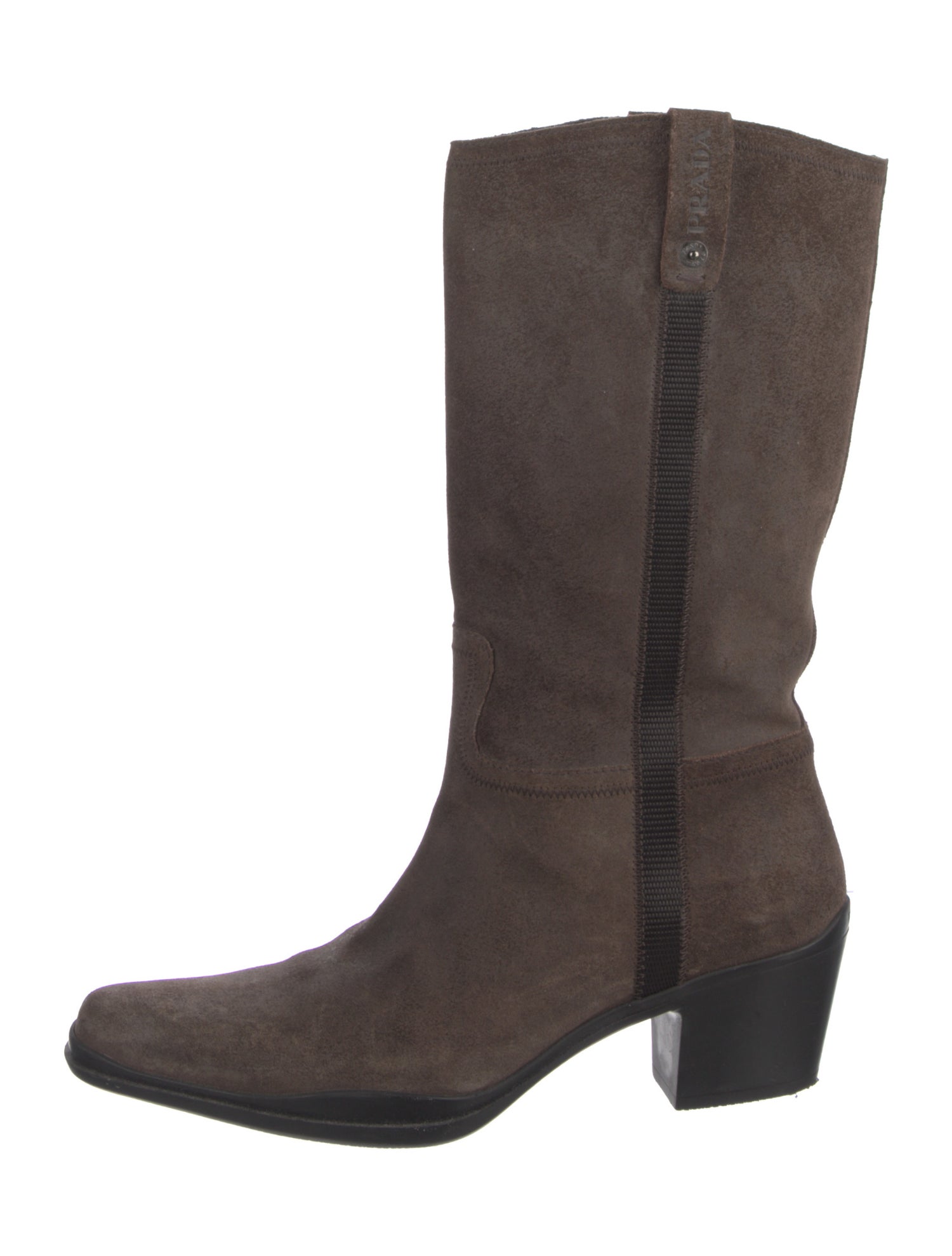 Prada Suede Western Boots