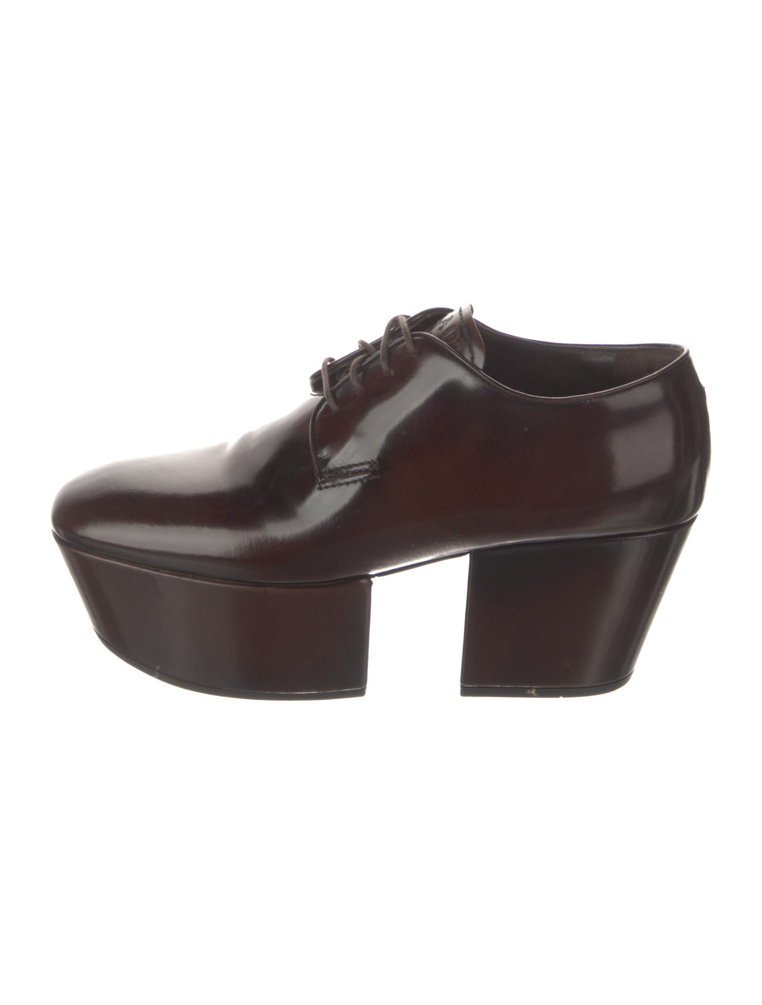 Prada Patent Leather Lace-Up Boots