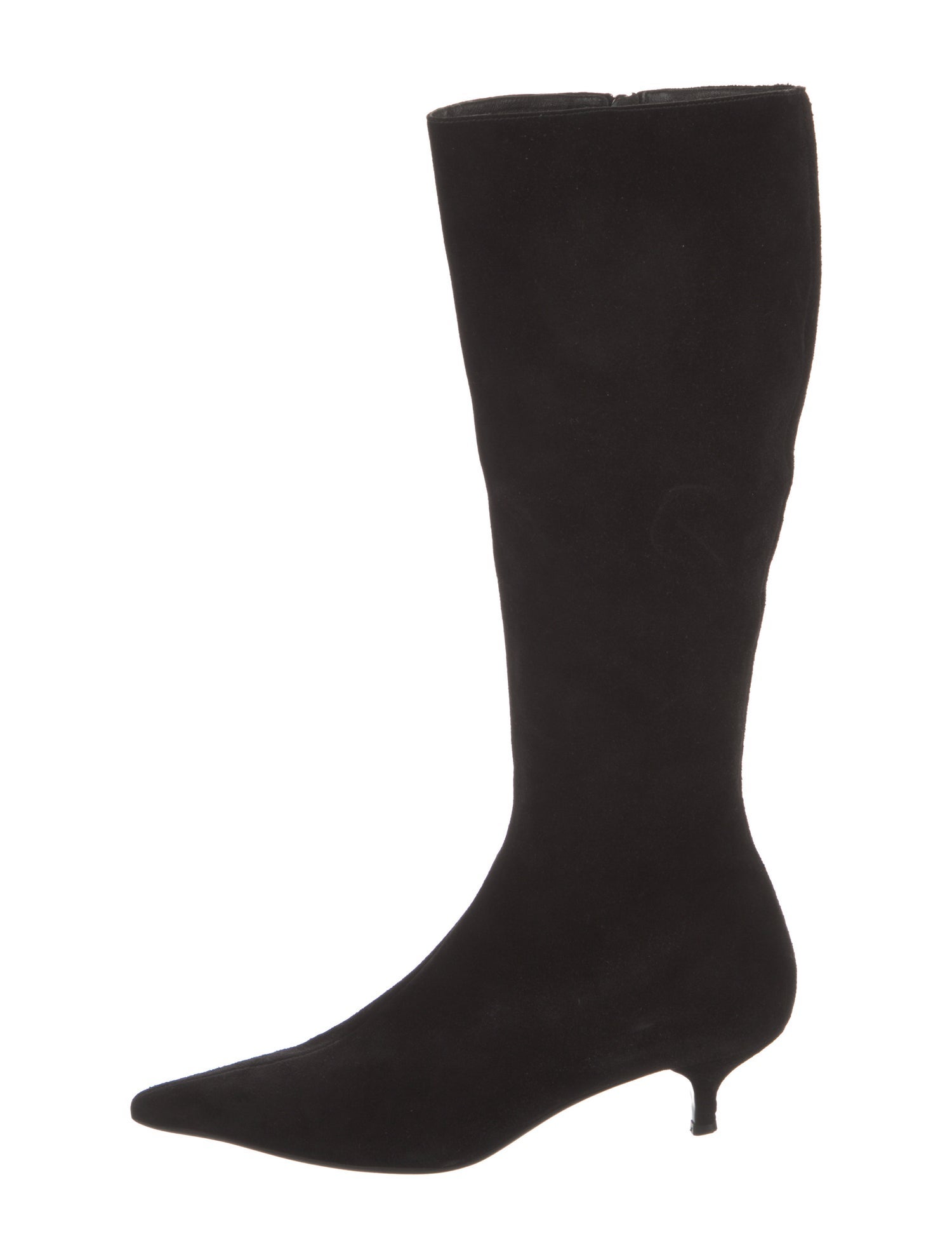 Prada Suede Leather Trim Embellishment Boots