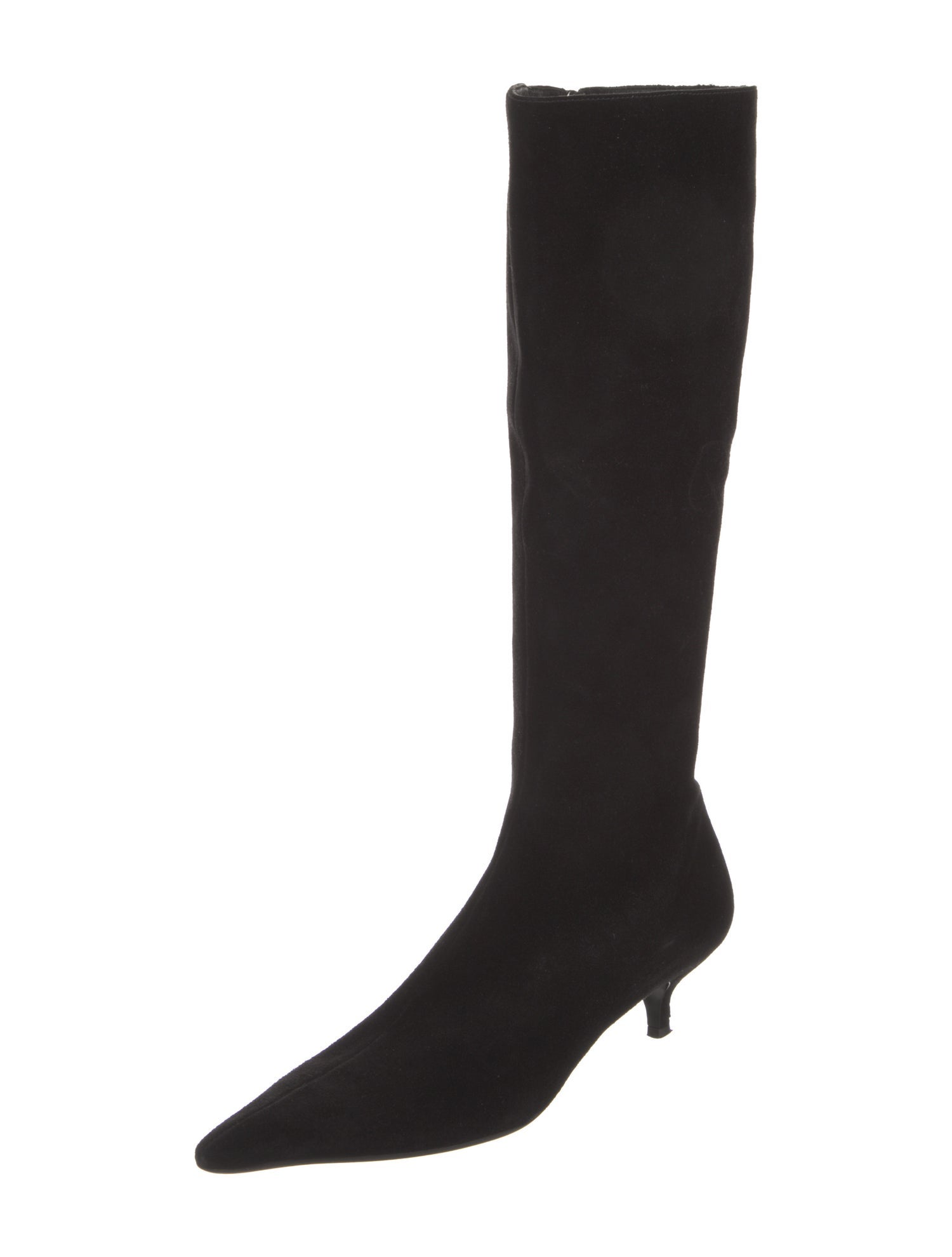 Prada Suede Leather Trim Embellishment Boots