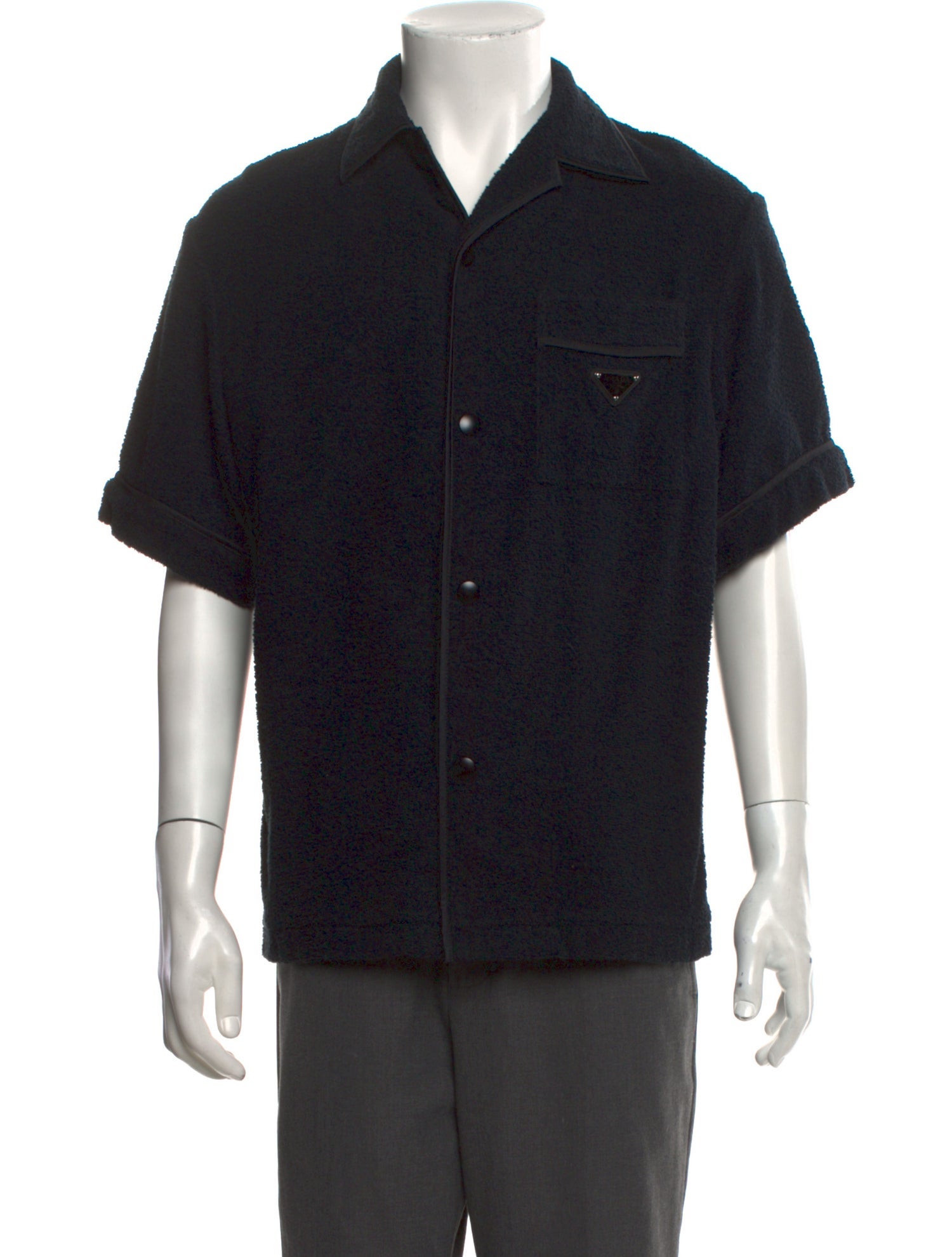 Prada 2021 Enameled Metal Triangle Shirt