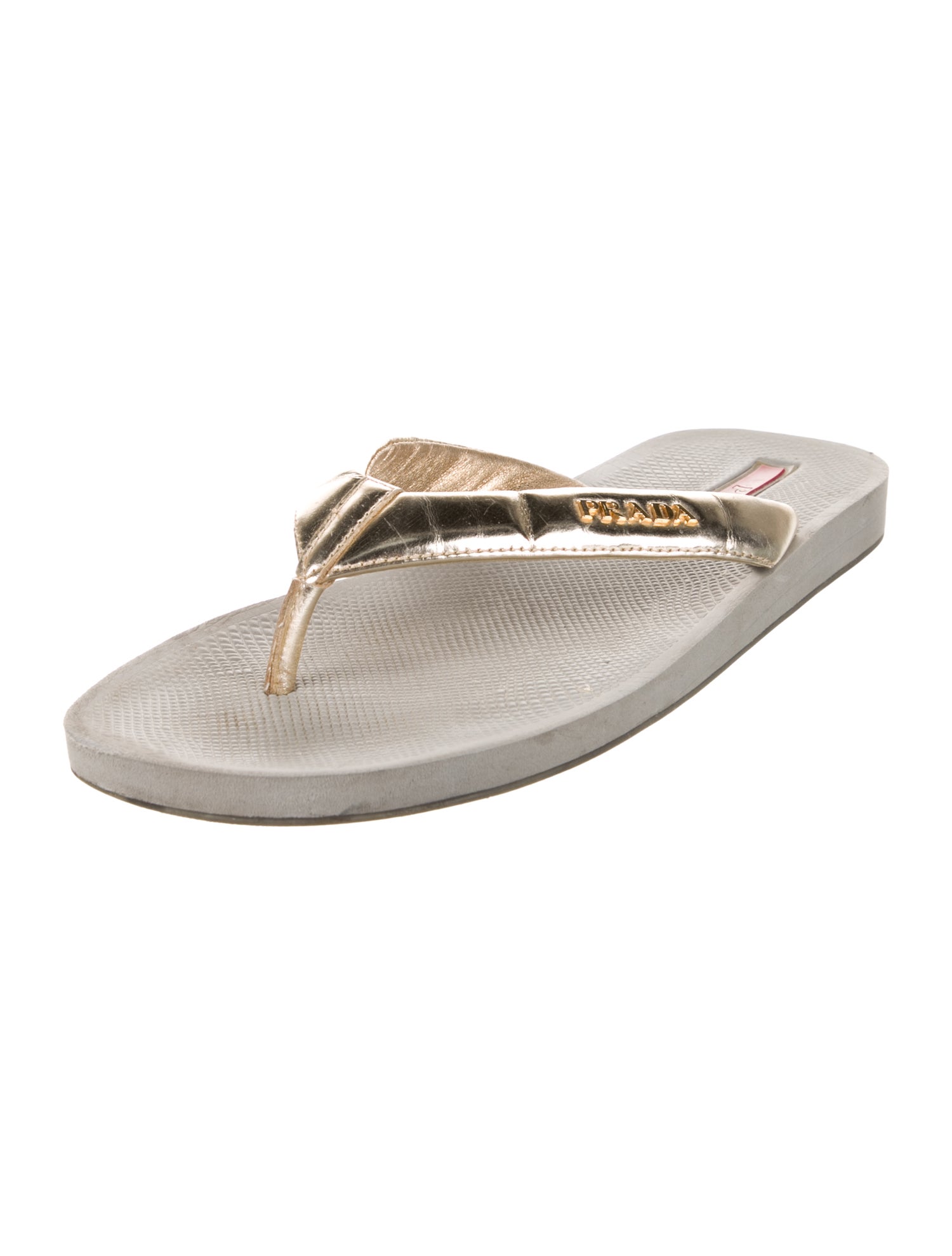 Prada Leather Flip Flops
