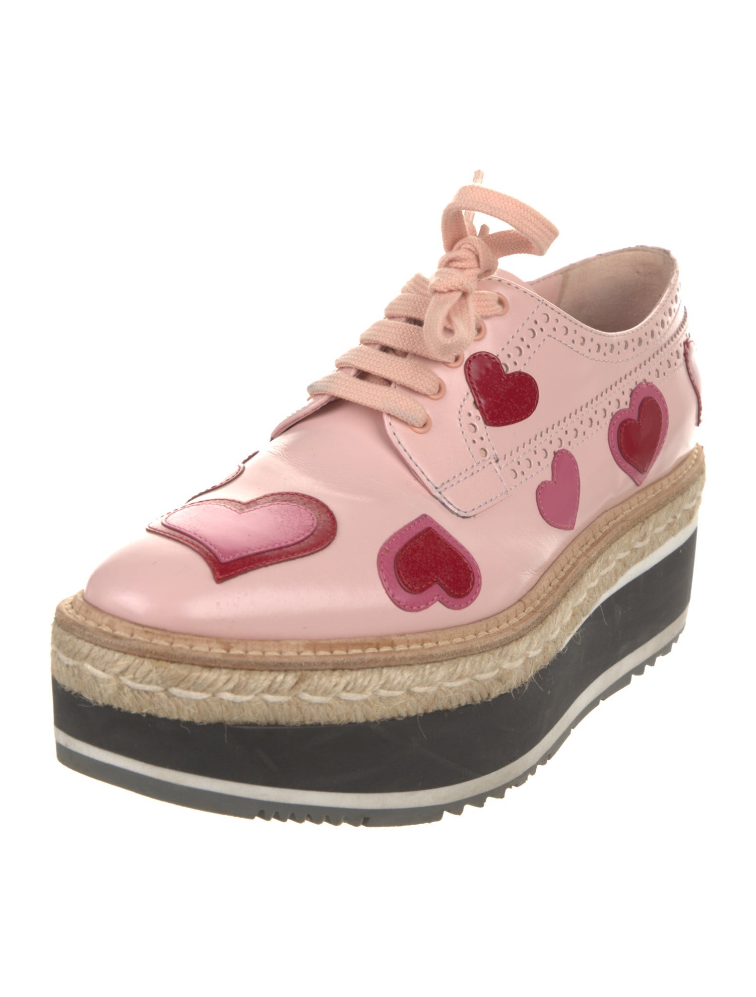 Prada Leather Printed Espadrilles