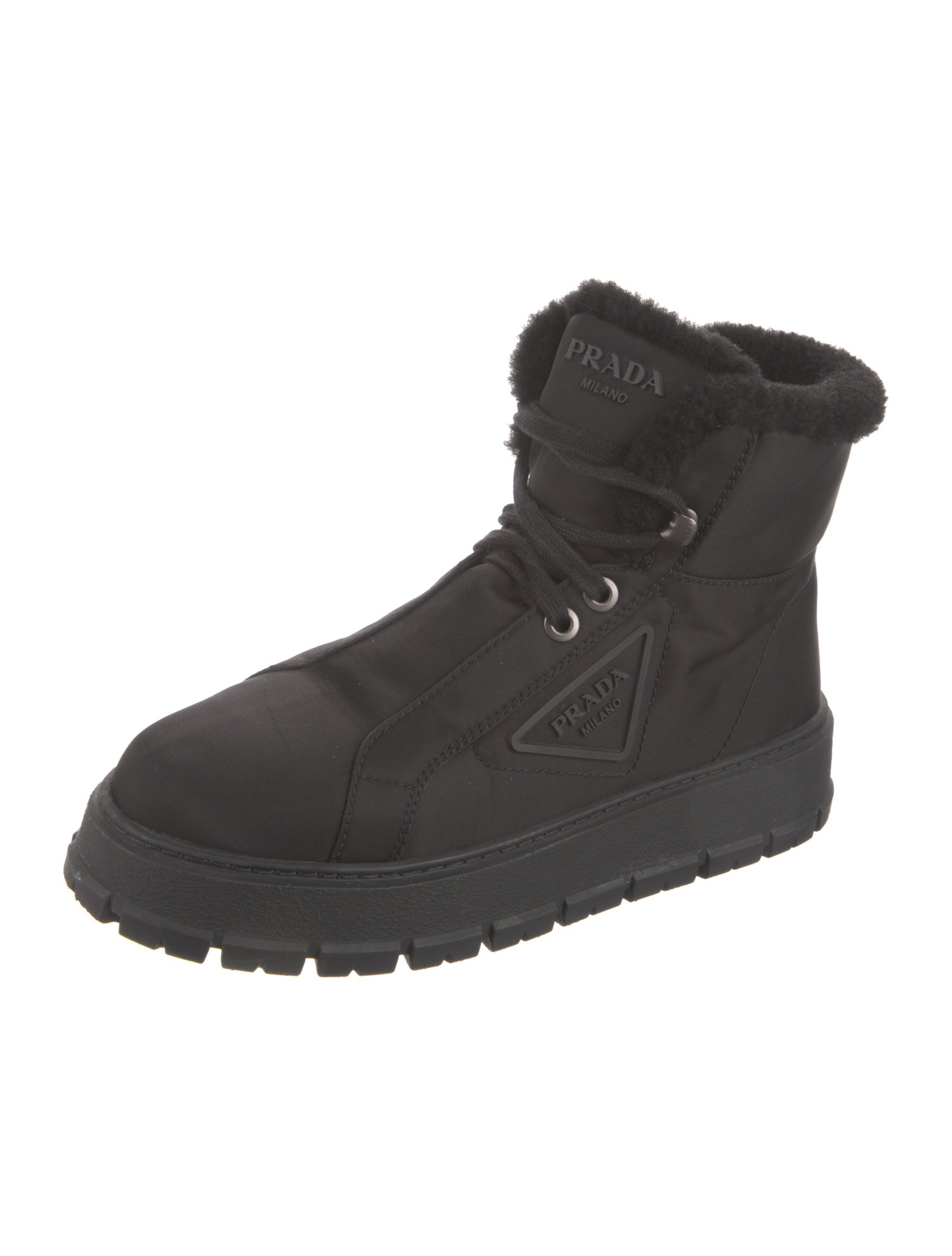 Prada Nylon Combat Boots