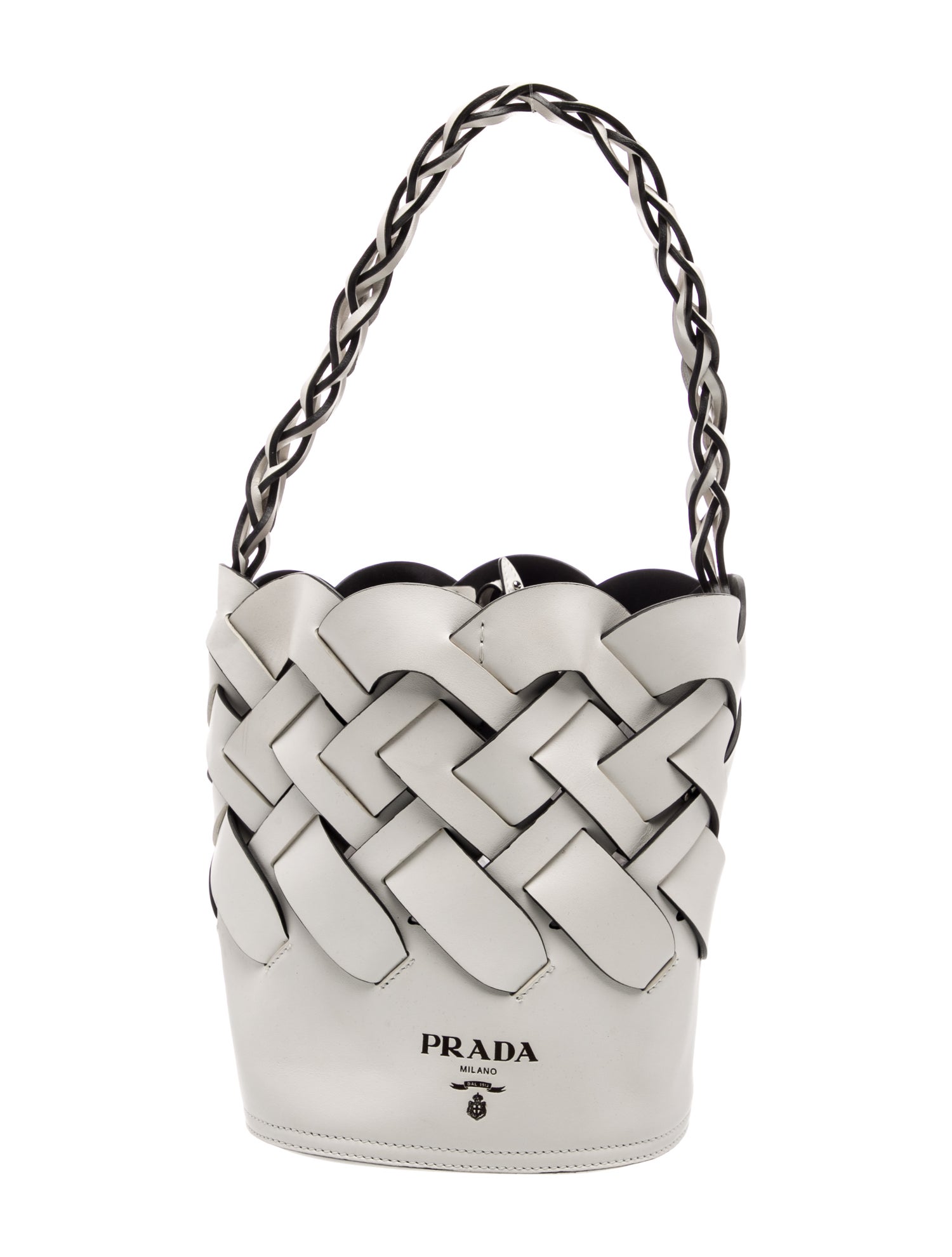 Prada Vitello Leather Tress Bucket Bag