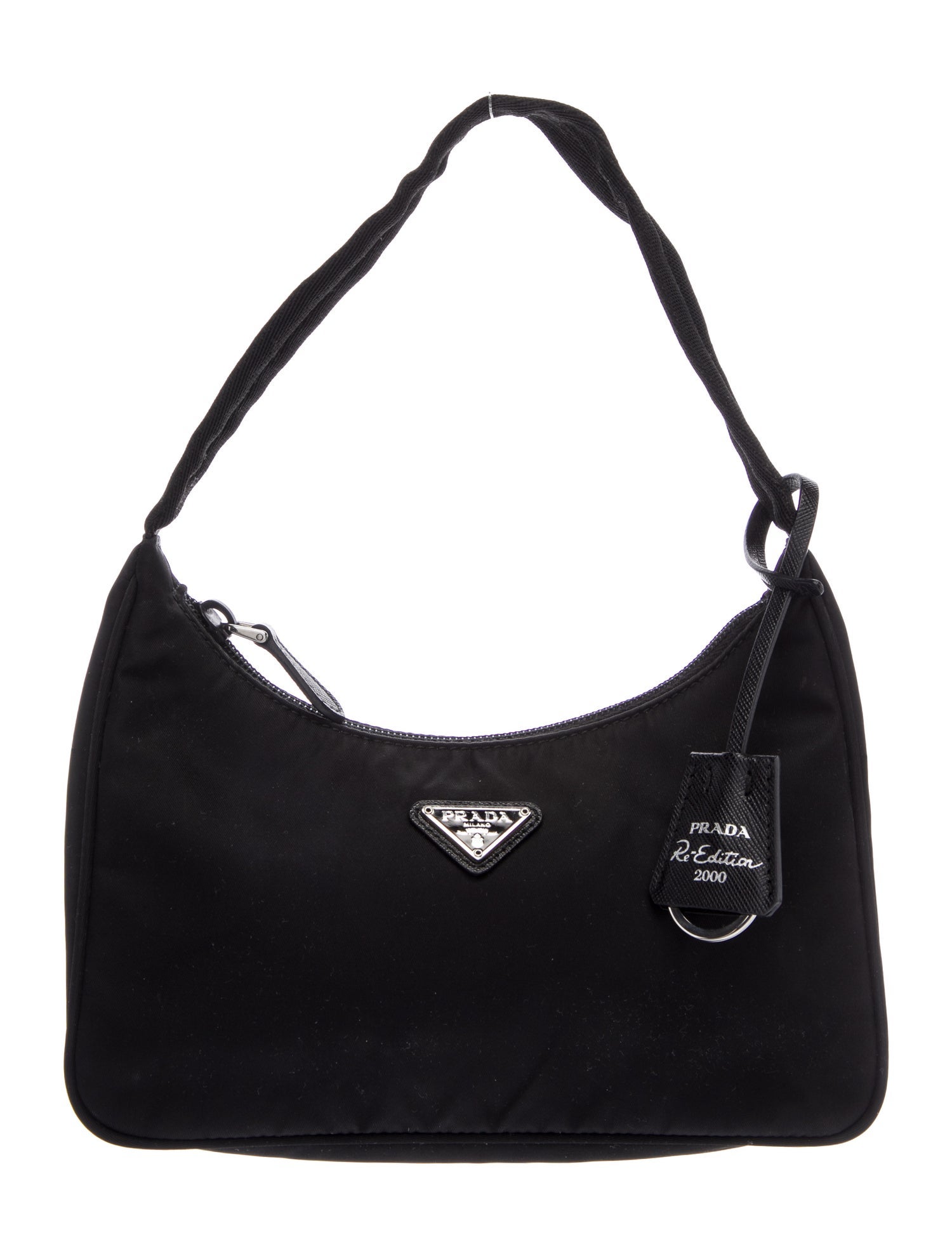 Prada Enameled Metal Triangle Re-Edition 2000