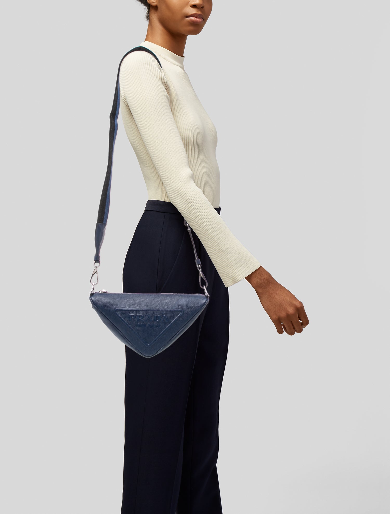 Prada Saffiano Leather Triangle