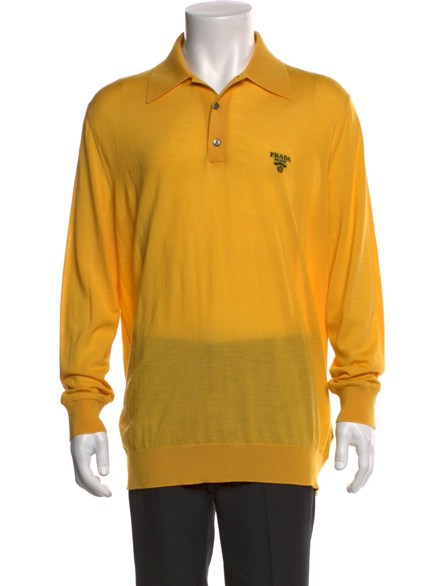 Prada 2022 Virgin Wool Polo Sweater