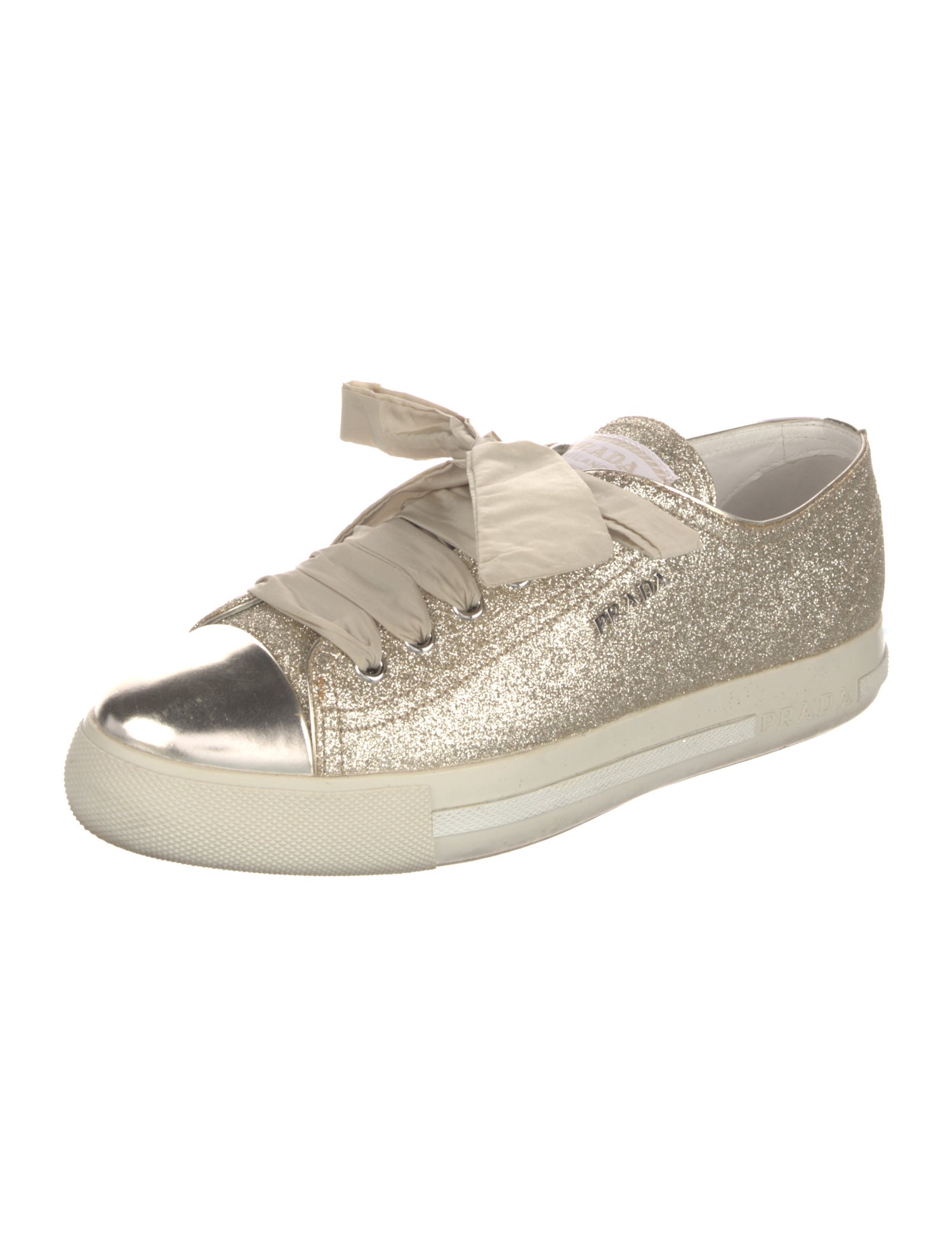 Prada Glitter Glitter Accents Sneakers