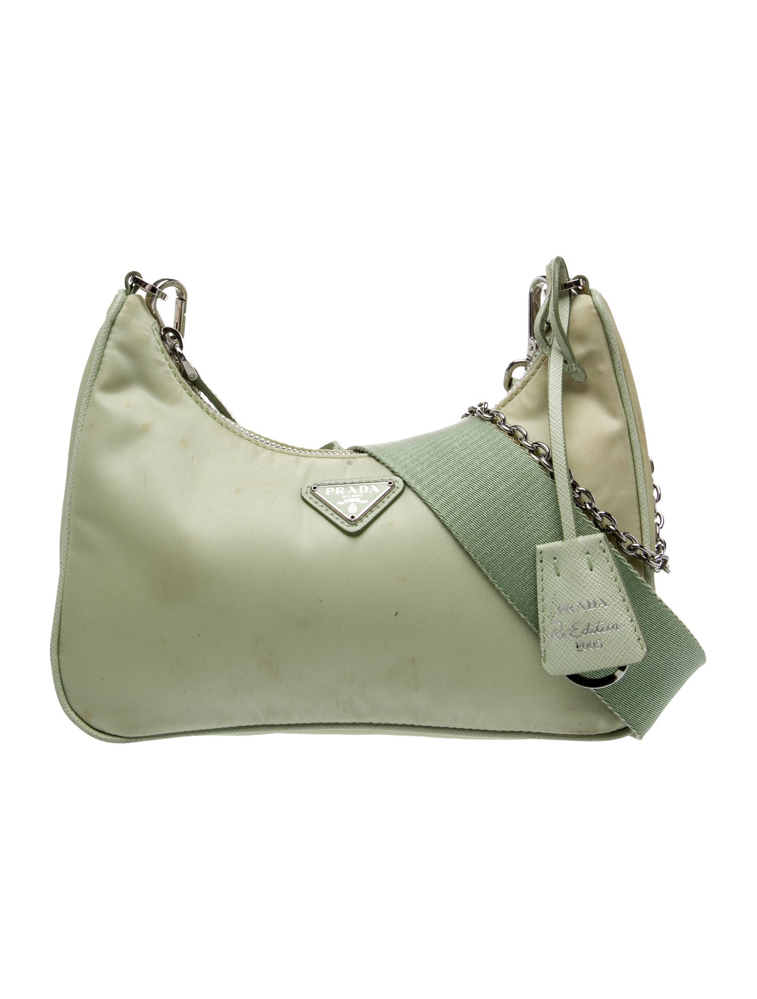 Prada Enameled Metal Triangle Re-Edition 2005