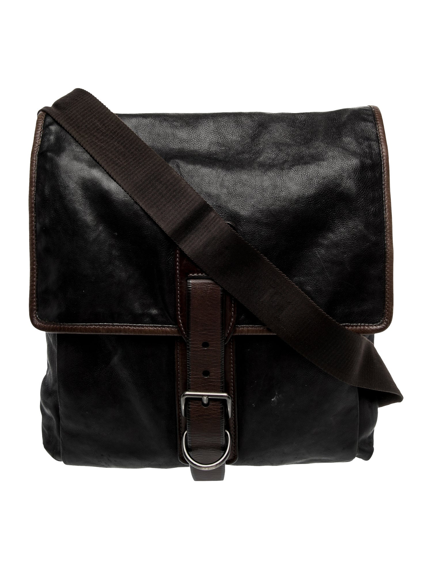 Prada Soft Calf Leather Messenger Bag