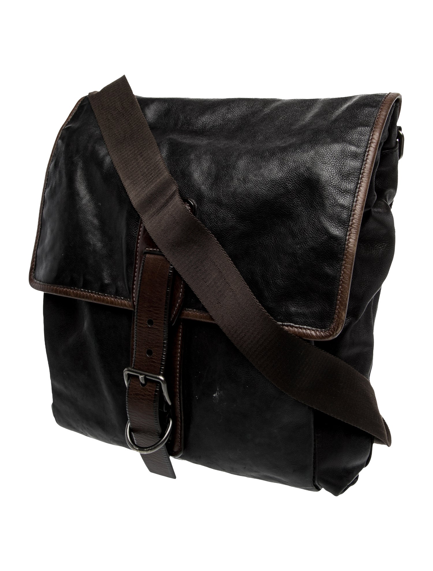 Prada Soft Calf Leather Messenger Bag