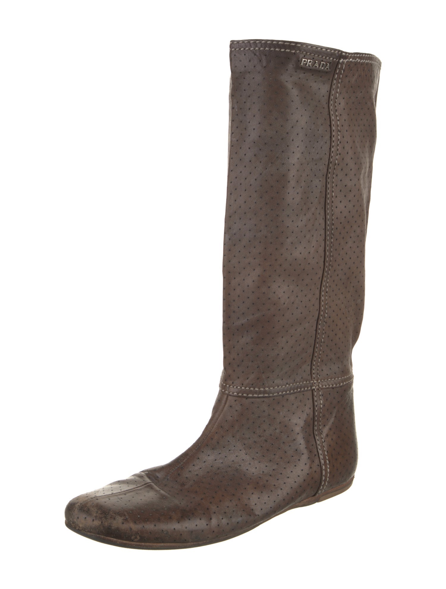 Prada Leather Riding Boots