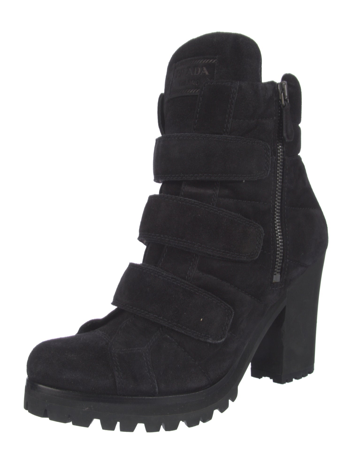 Prada Sport Suede Lace-Up Boots