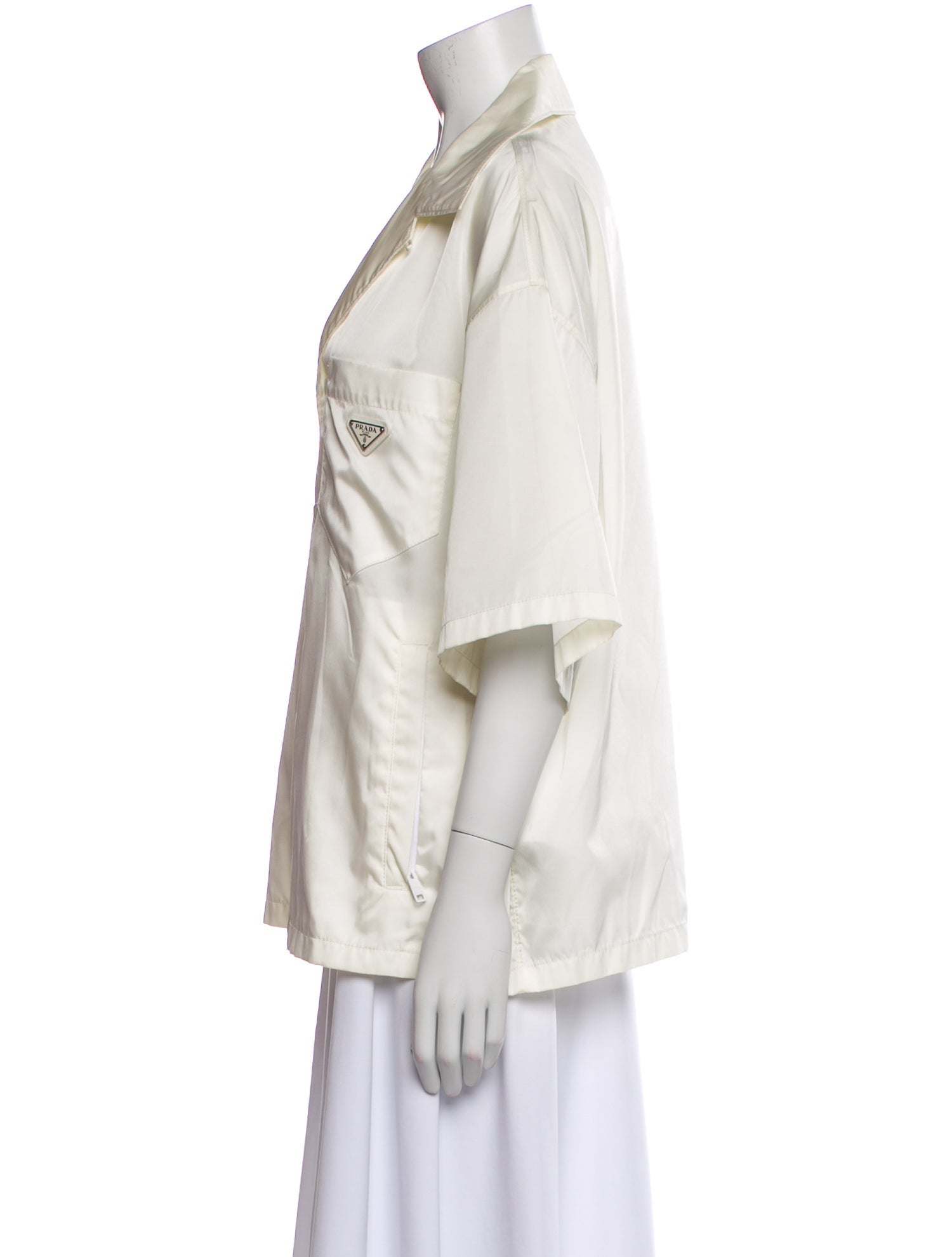 Prada 2023 Enameled Metal Triangle Shirt