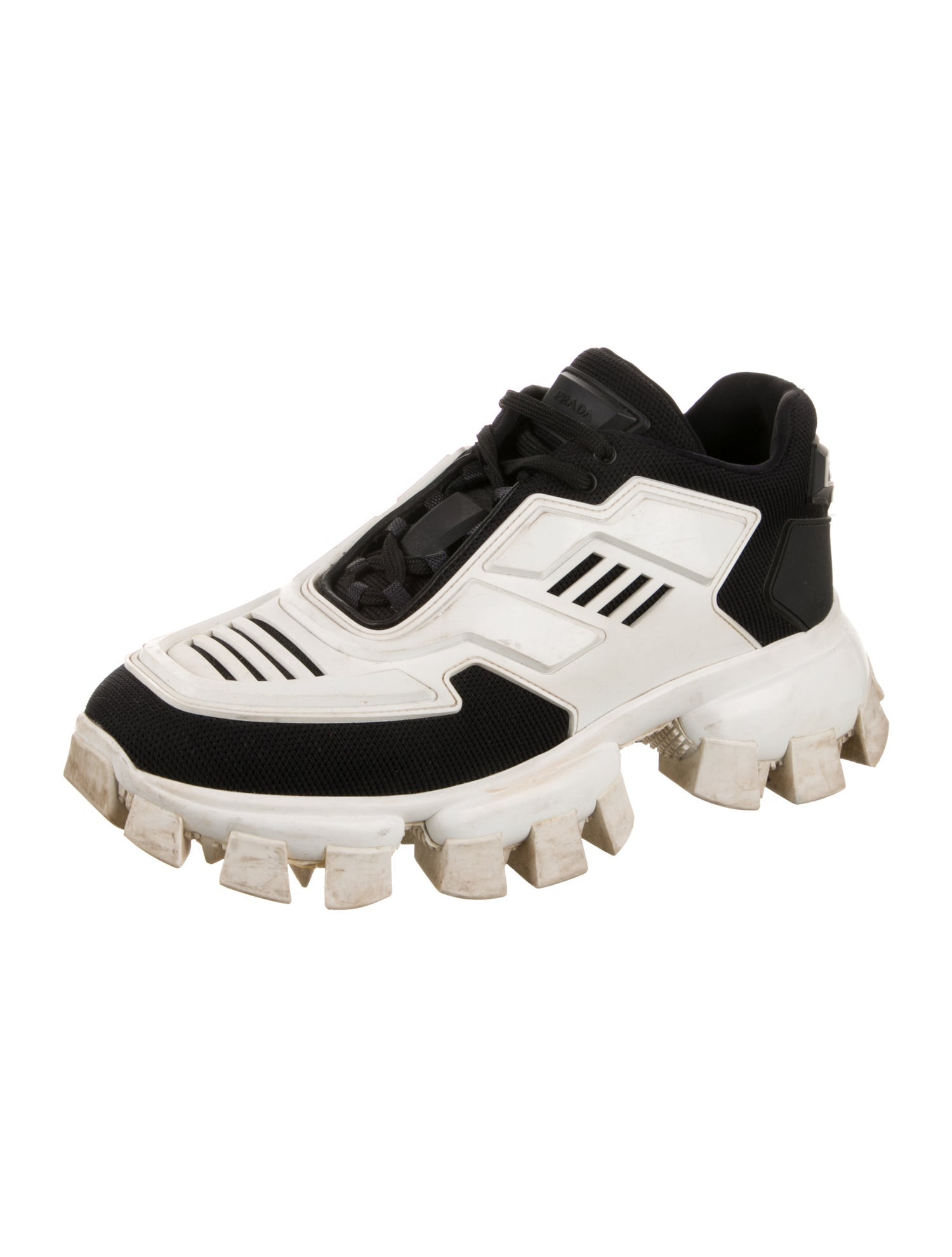 Prada Nylon Colorblock Pattern Sneakers