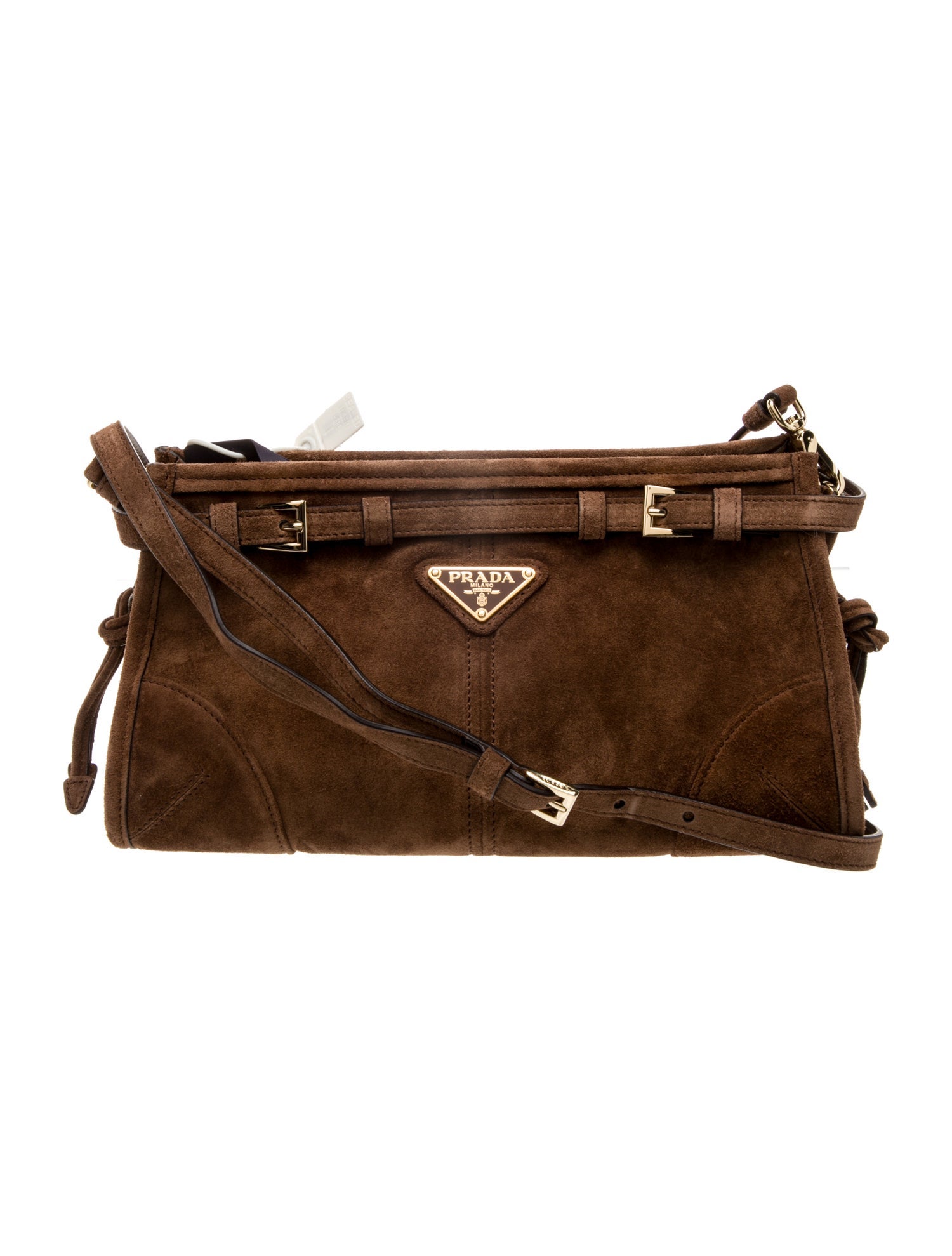 Prada Enameled Metal Triangle Bonnie Small w/ Tags