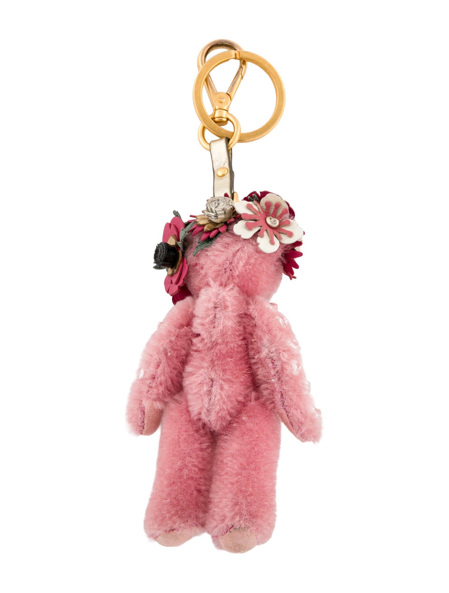Prada embellished small bear keychain charm