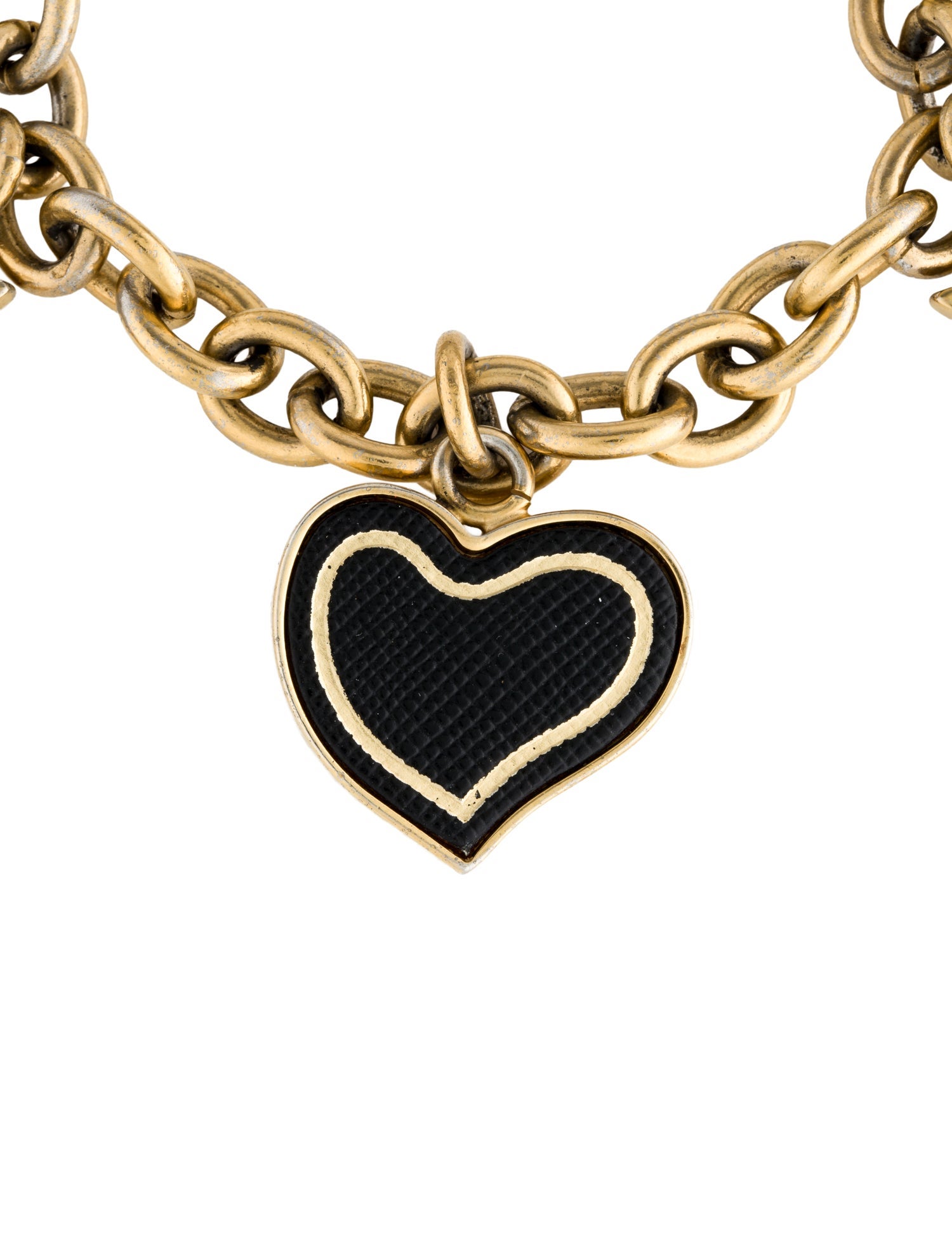 Prada Leather Charm Bracelet