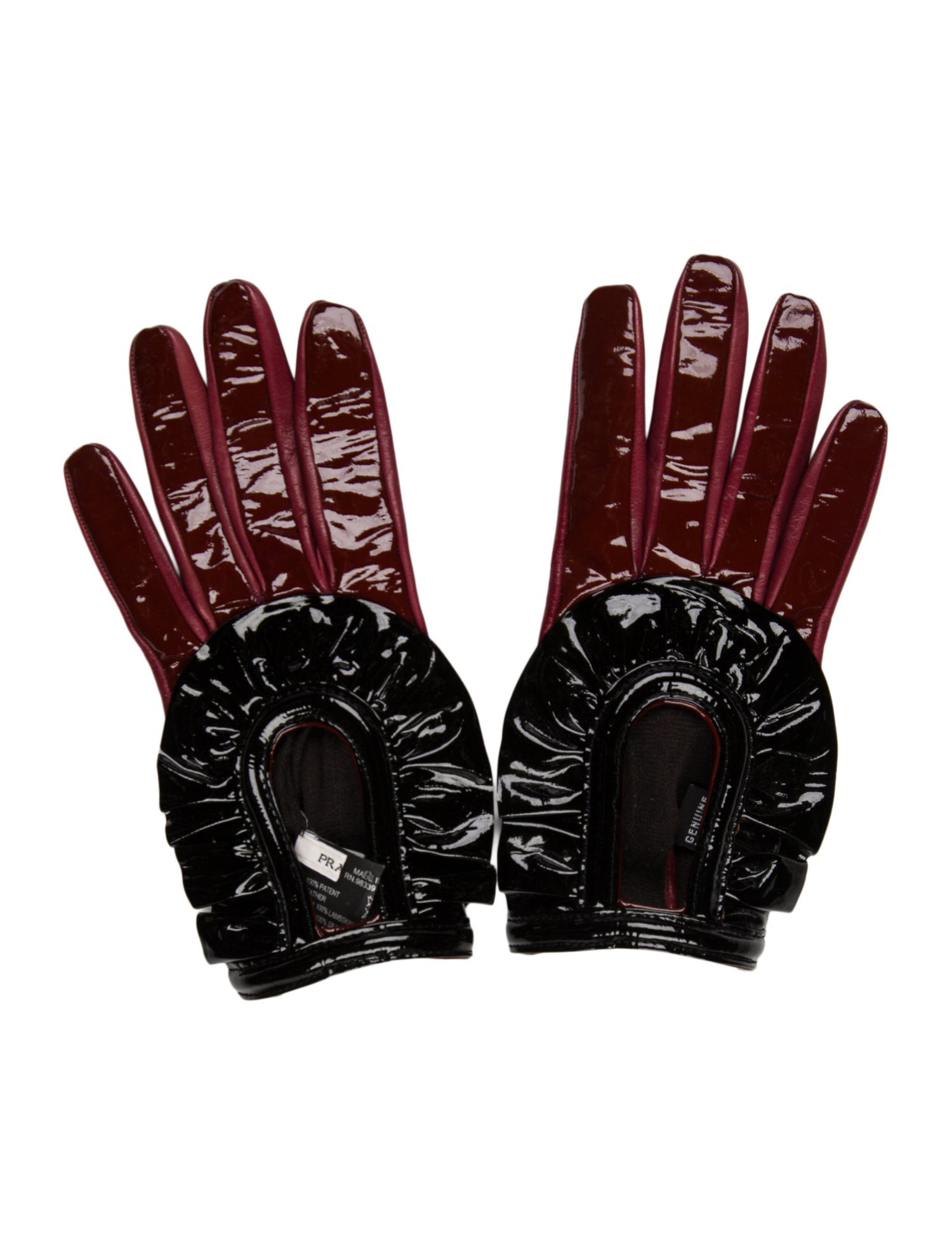 Prada Patent Leather Winter Gloves
