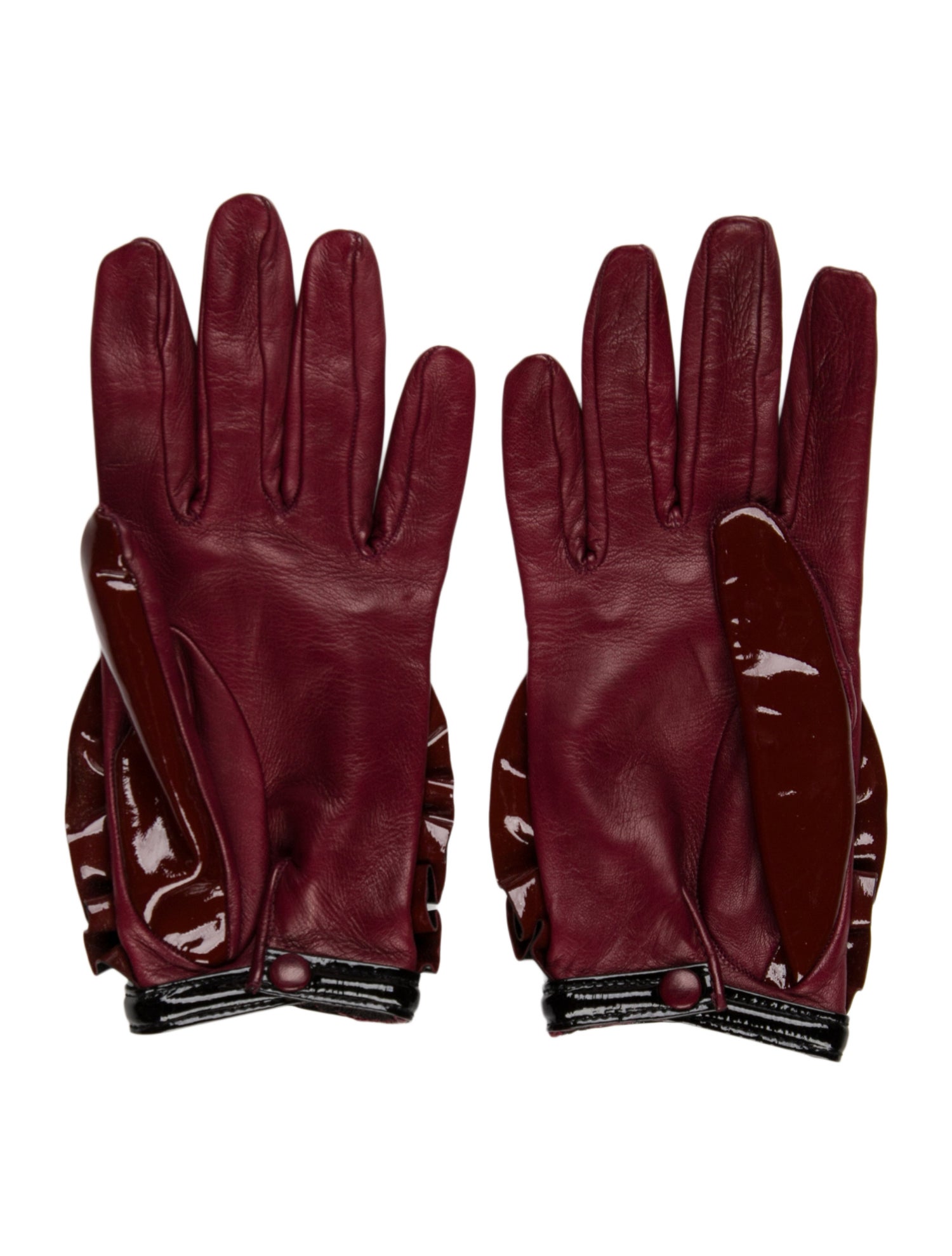 Prada Patent Leather Winter Gloves