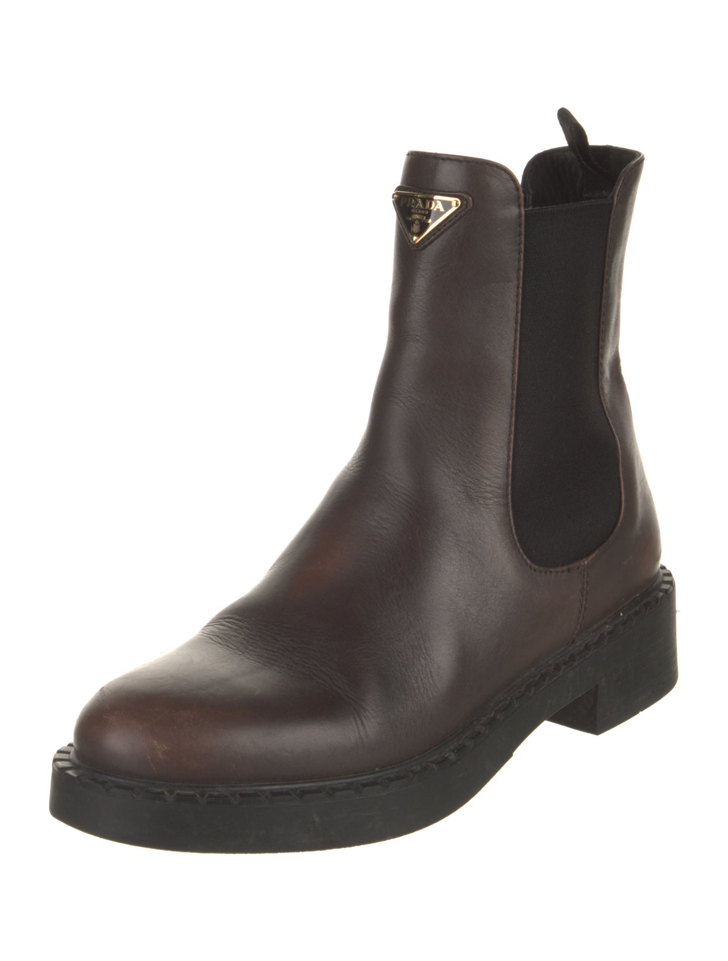 Prada Leather Chelsea Boots