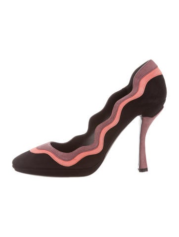 Prada Camoscio Waves Pumps