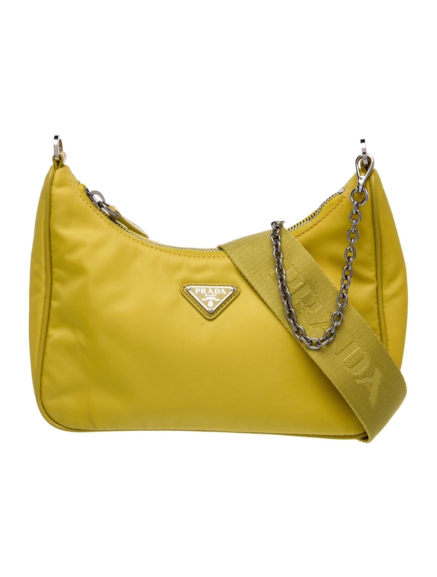 Prada Enameled Metal Triangle Re-Edition 2005