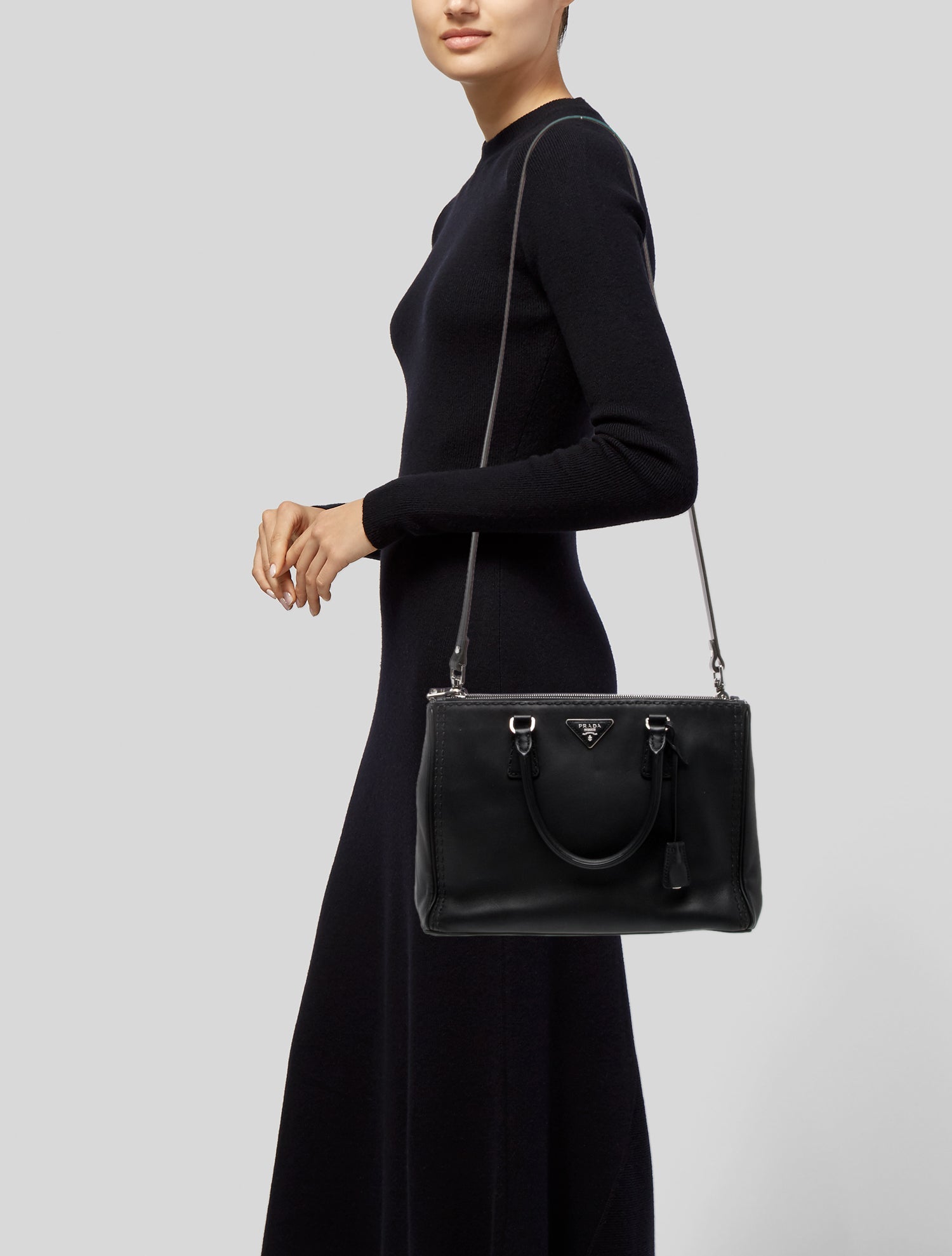 Prada Saffiano Leather Galleria Double Zip Medium