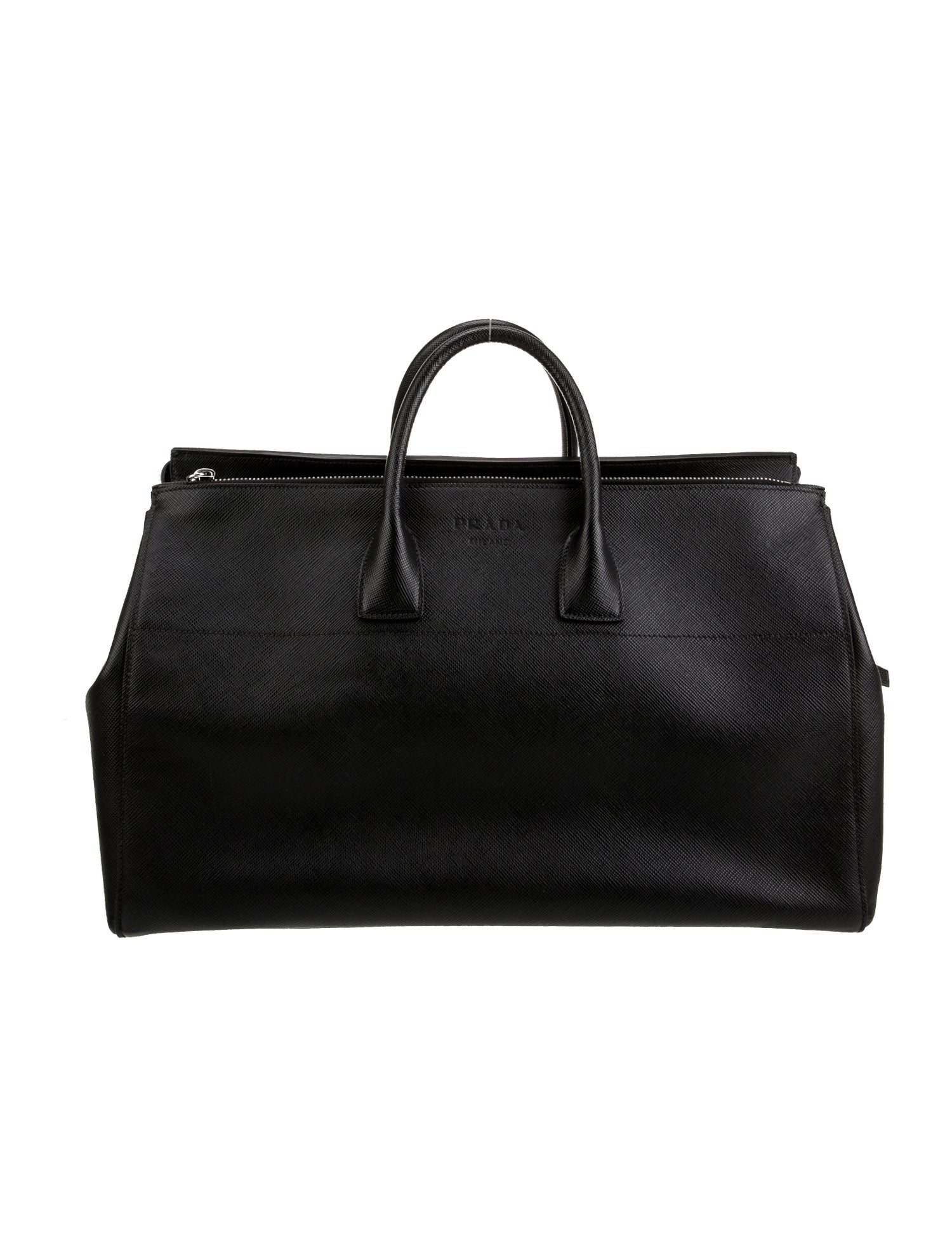 Prada Saffiano Lux Leather Weekender Bag