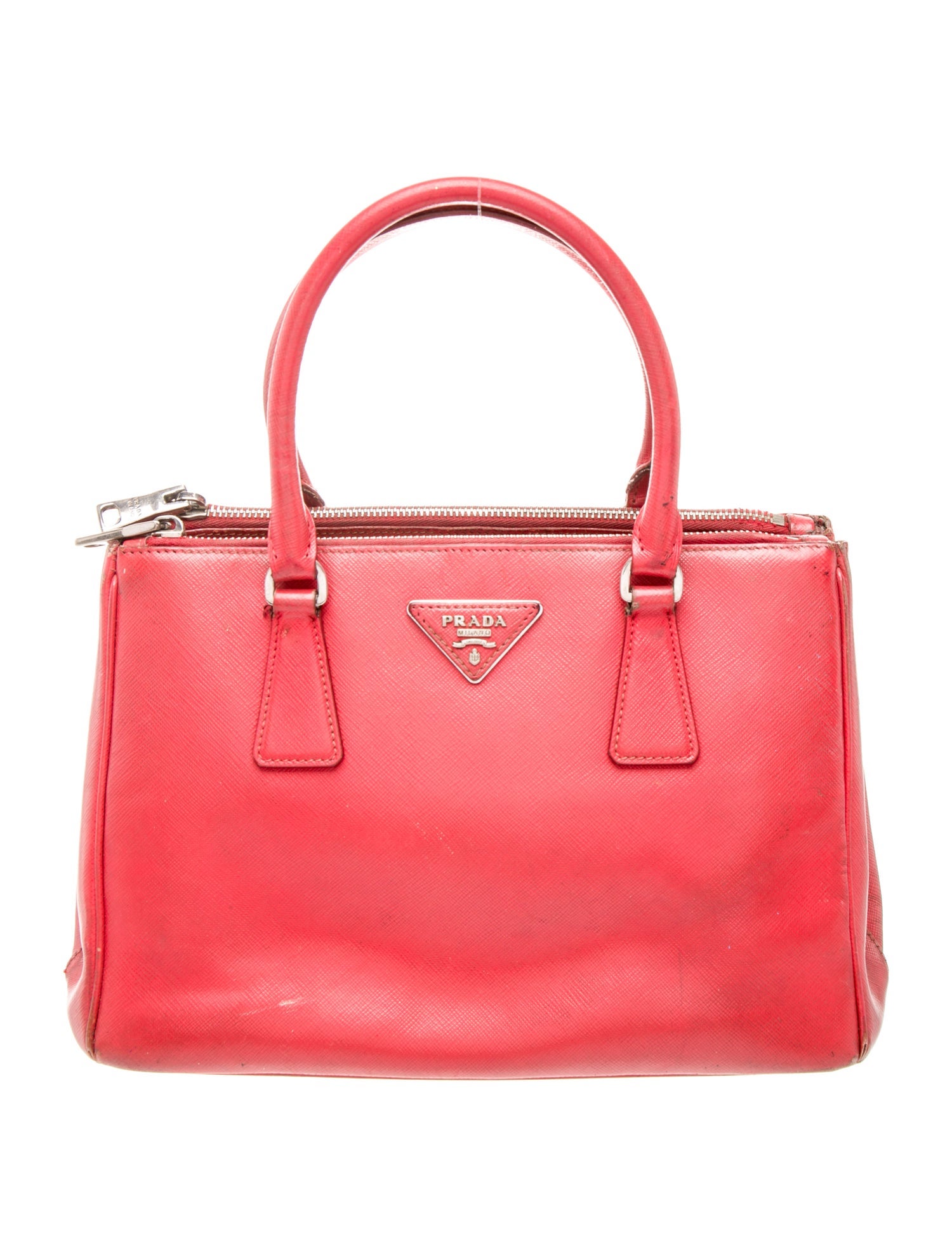 Prada Saffiano Leather Galleria Double Zip Small
