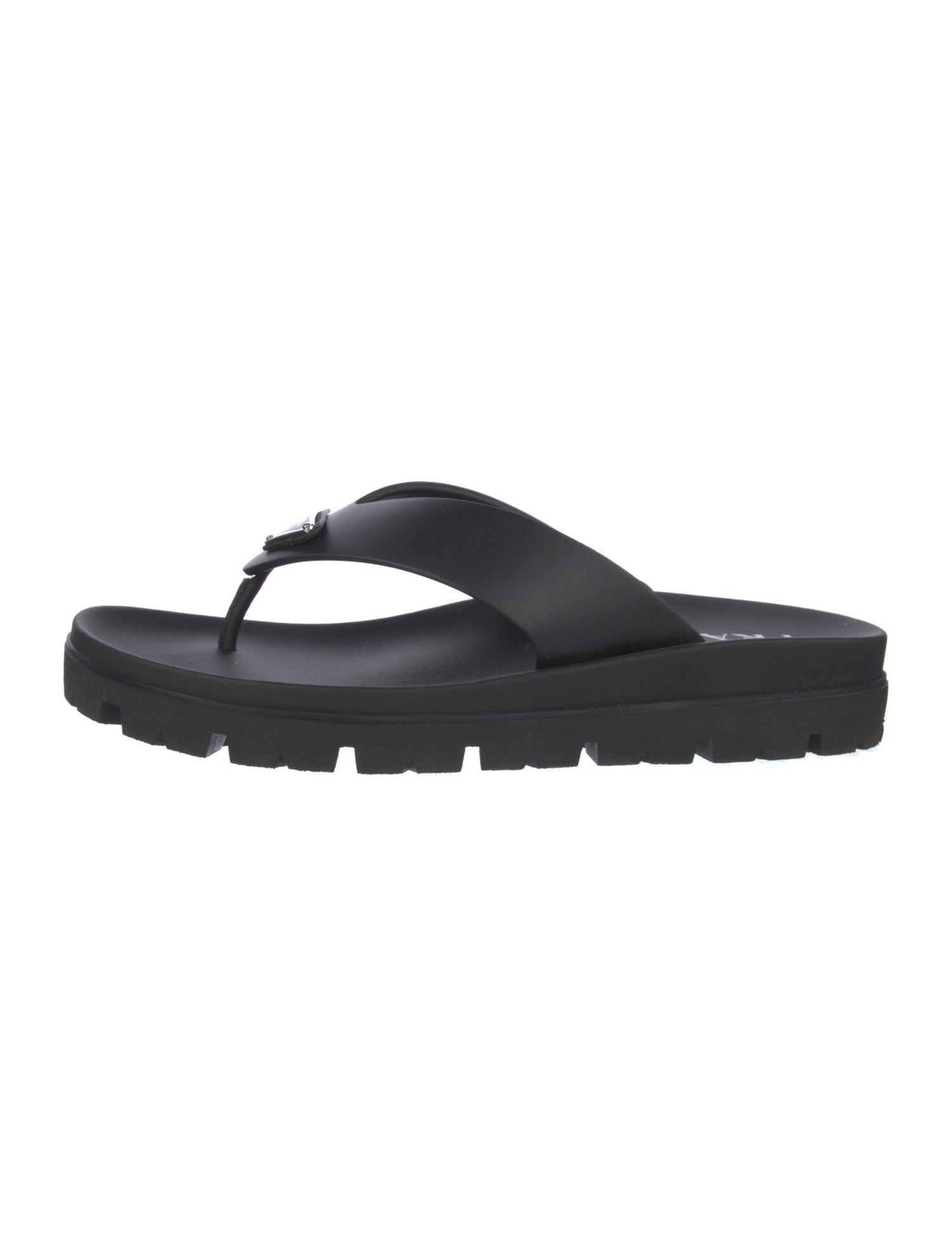 Prada Rubber Flip Flops