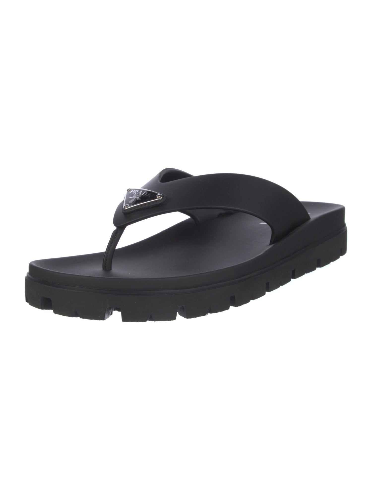 Prada Rubber Flip Flops