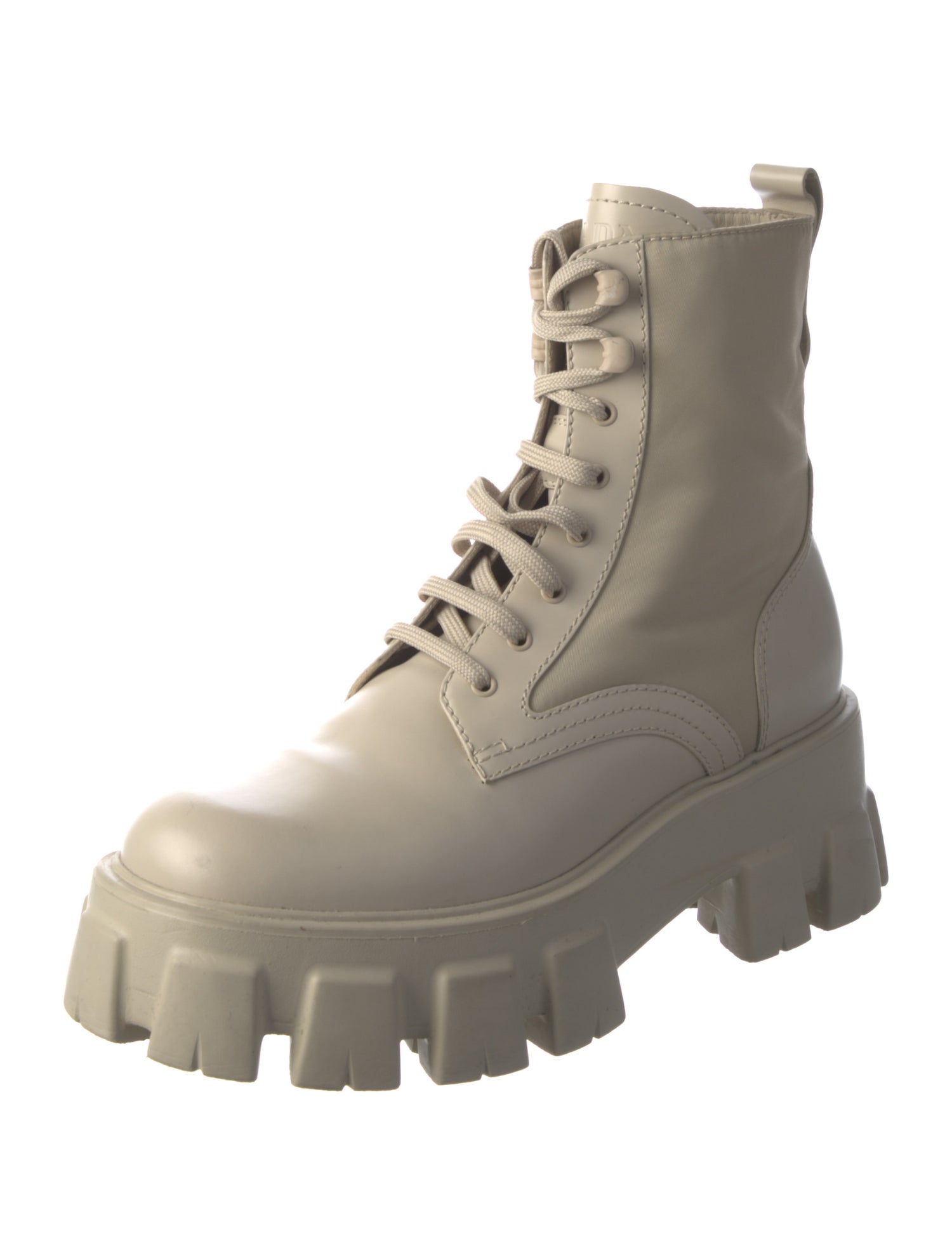 Prada Leather Combat Boots