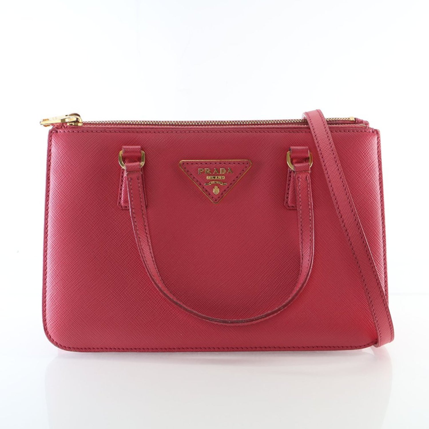 Prada Mini Saffiano Galleria Double Zip