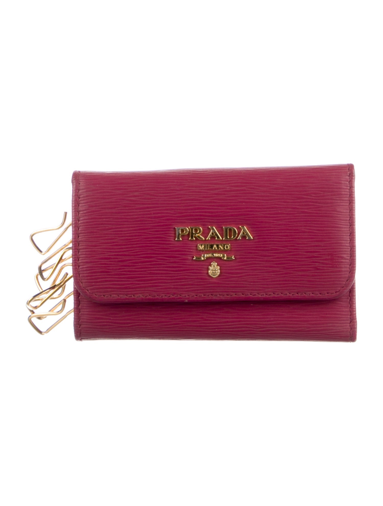 Prada Saffiano Leather Six Key Holder