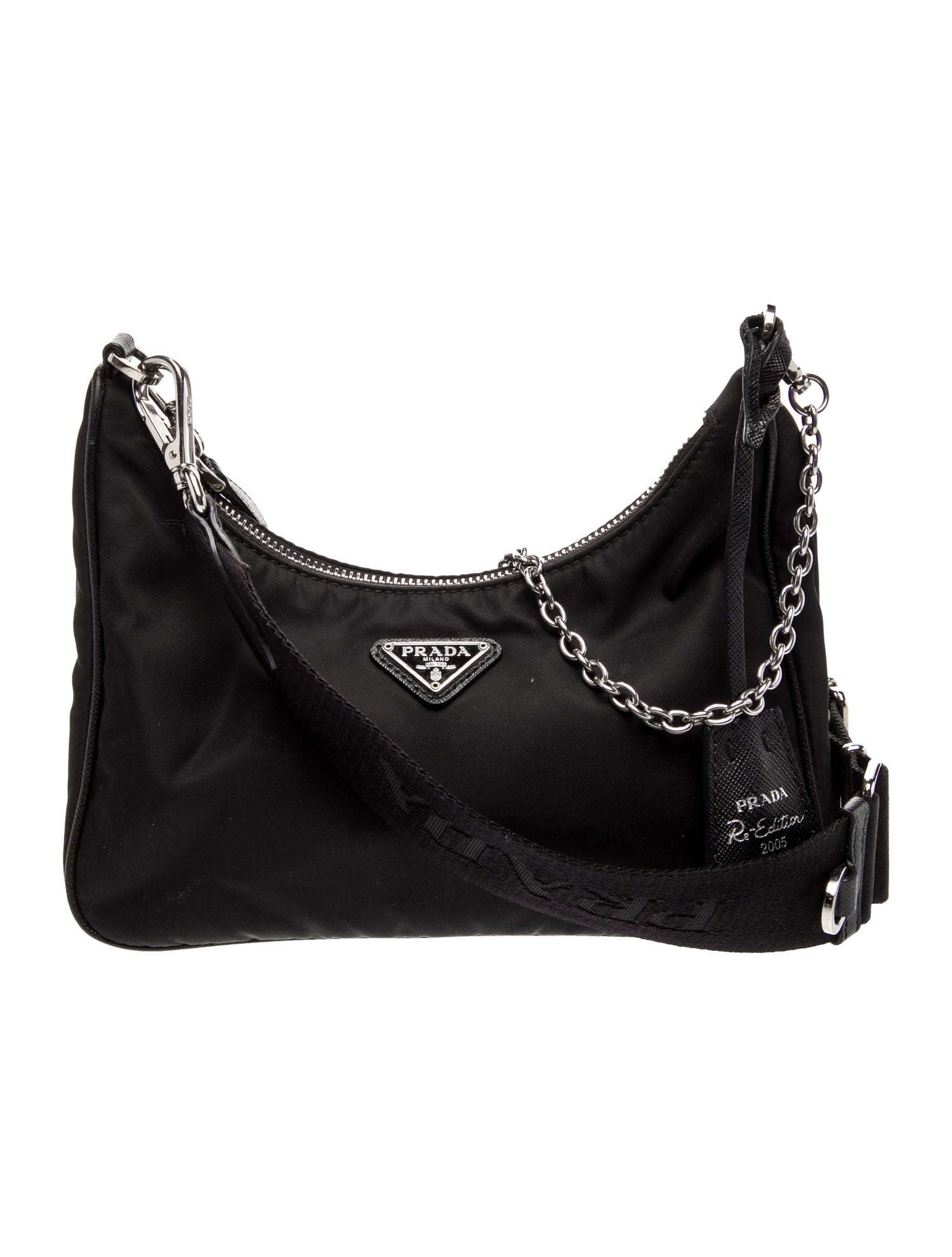 Prada Enameled Metal Triangle Re-Edition 2005