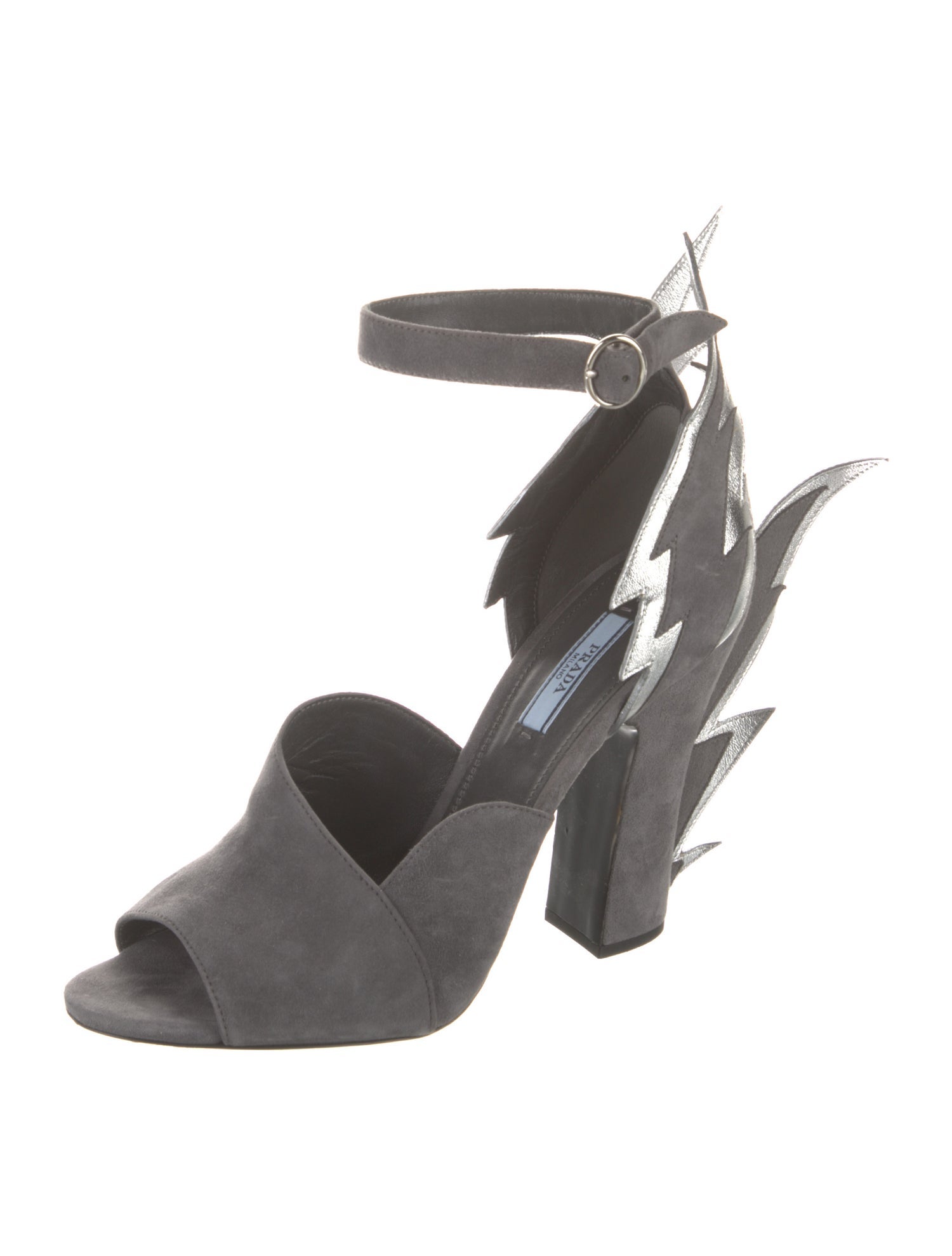 Prada Suede Colorblock Pattern Gladiator Sandals