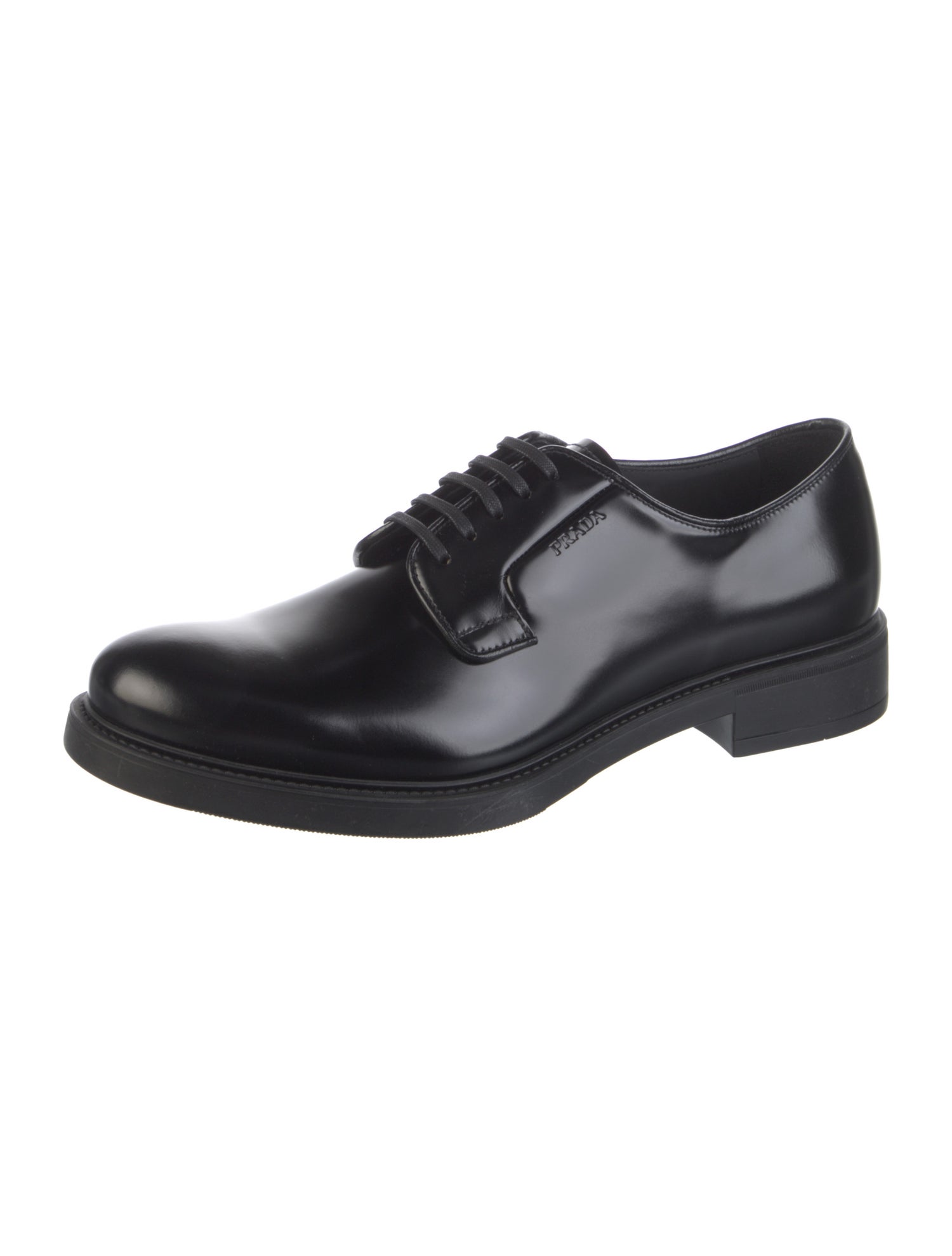 Prada Spazzolato Leather Derby Shoes