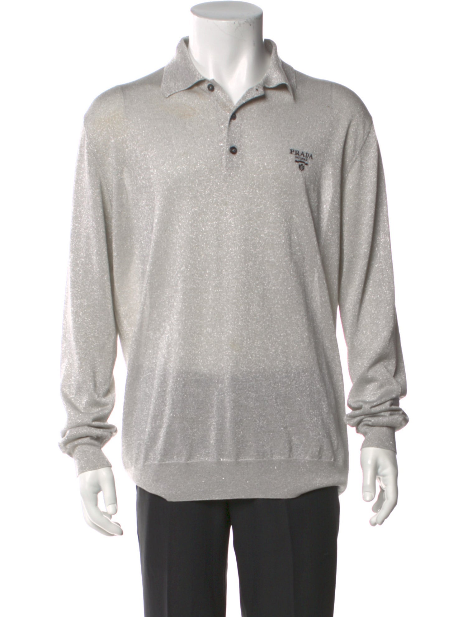 Prada 2021 Enameled Metal Triangle Shirt