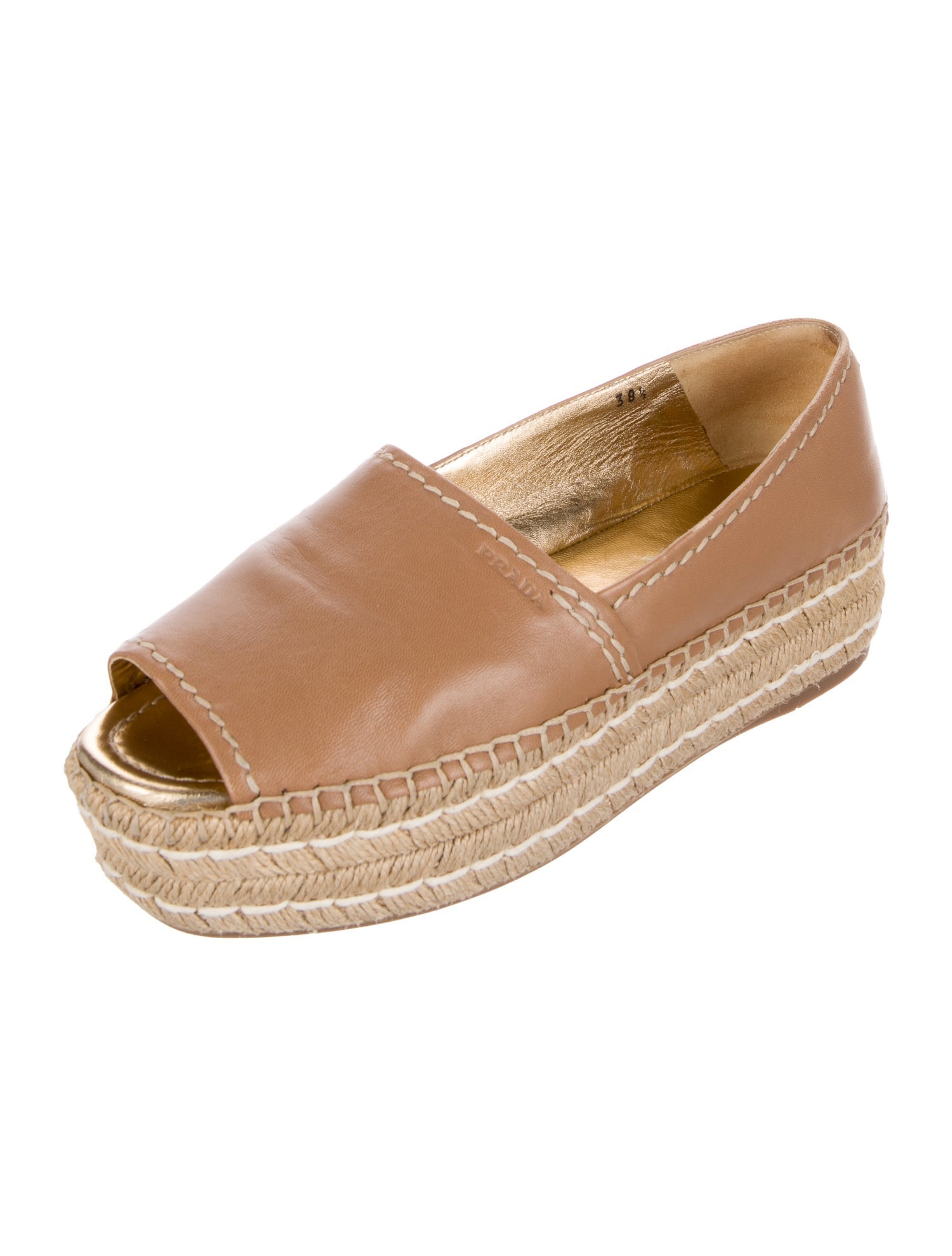 Prada Leather Espadrilles