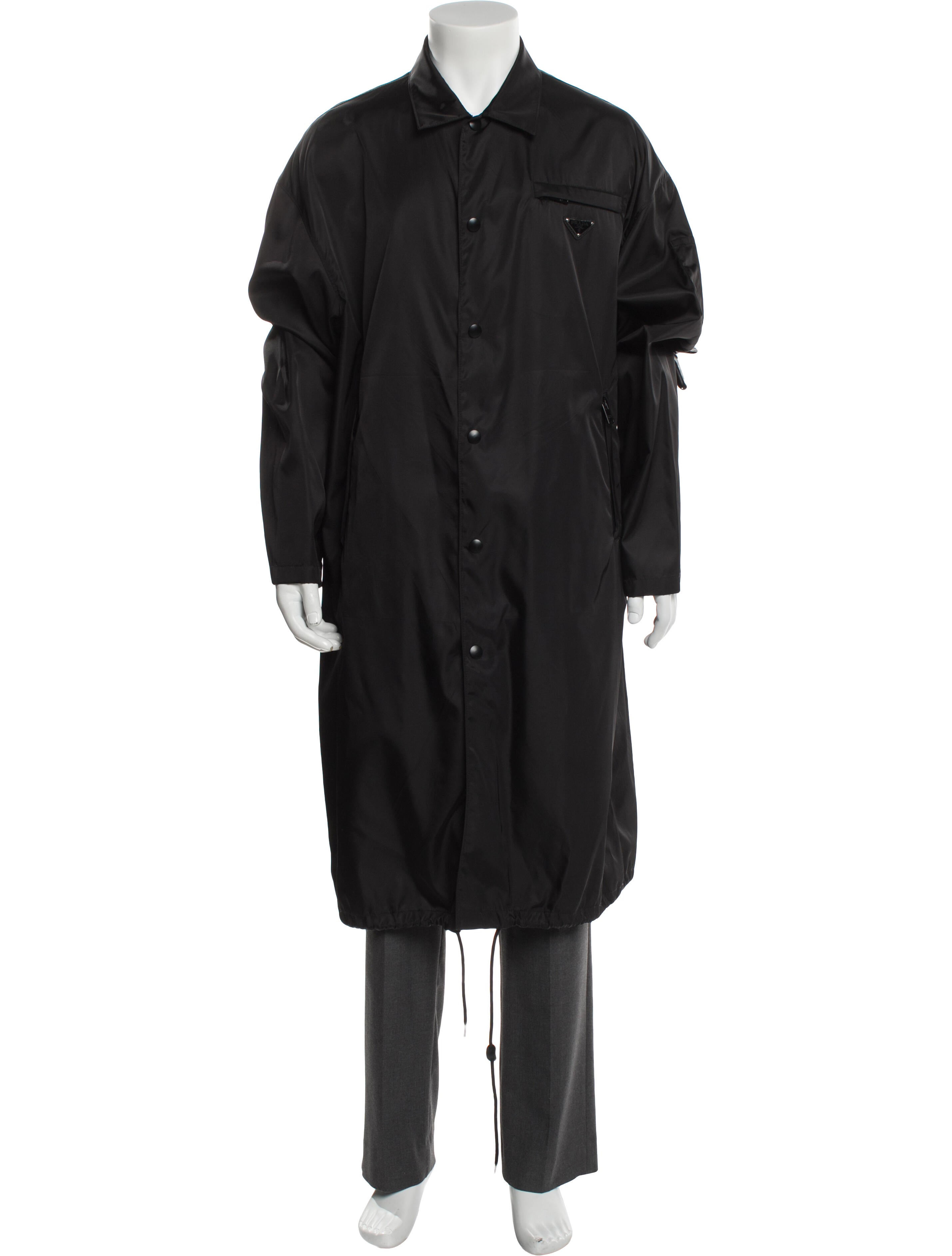 Prada 2018 Enameled Metal Triangle Parka