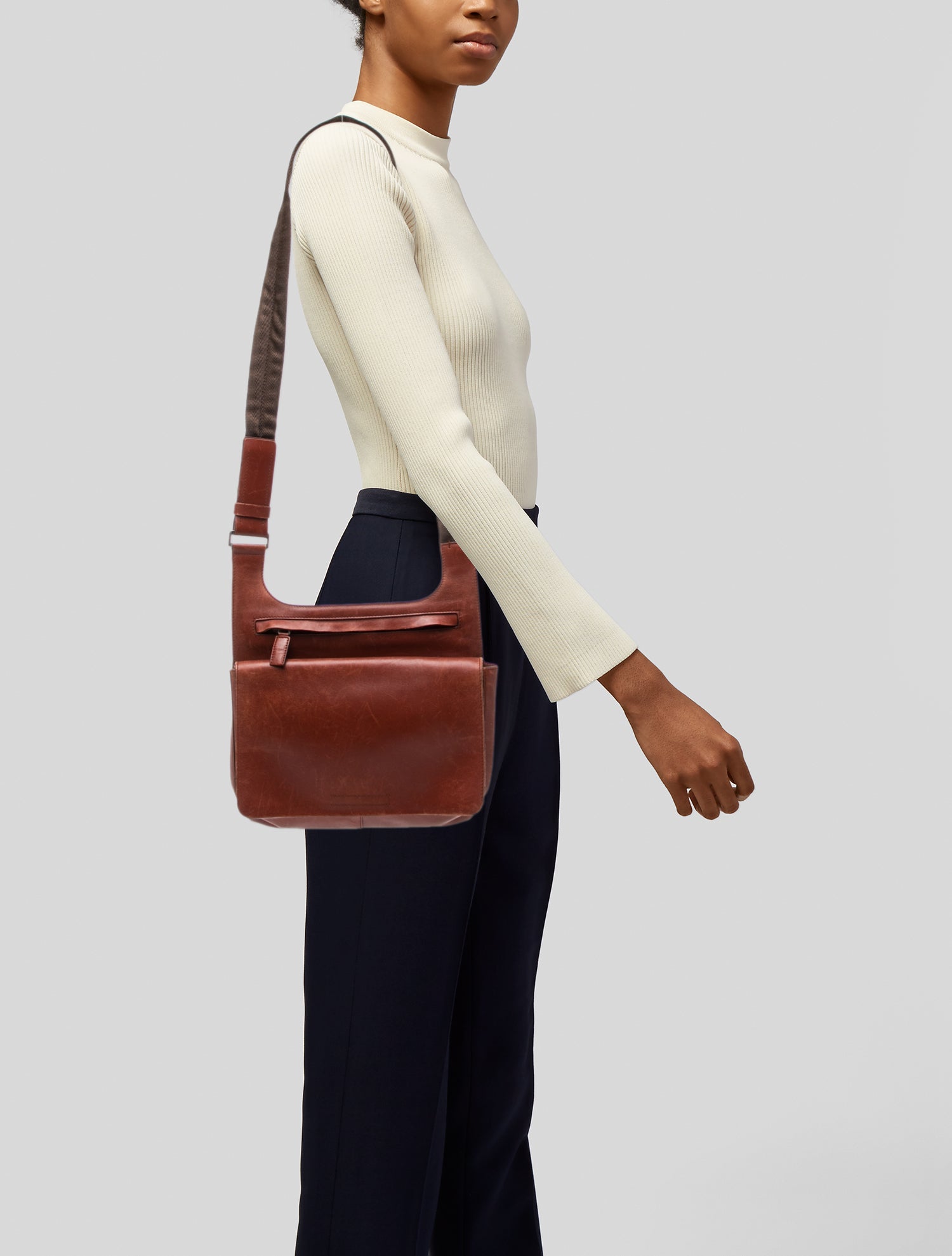 Prada Nappa Leather Messenger Bag PM Vintage