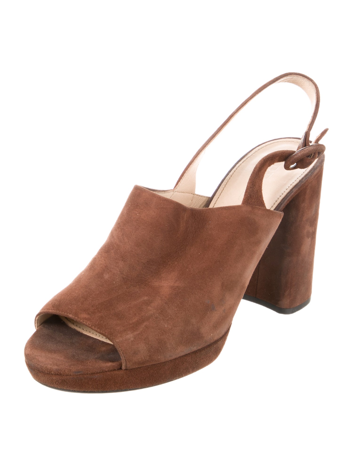 Prada Suede Slingback Sandals