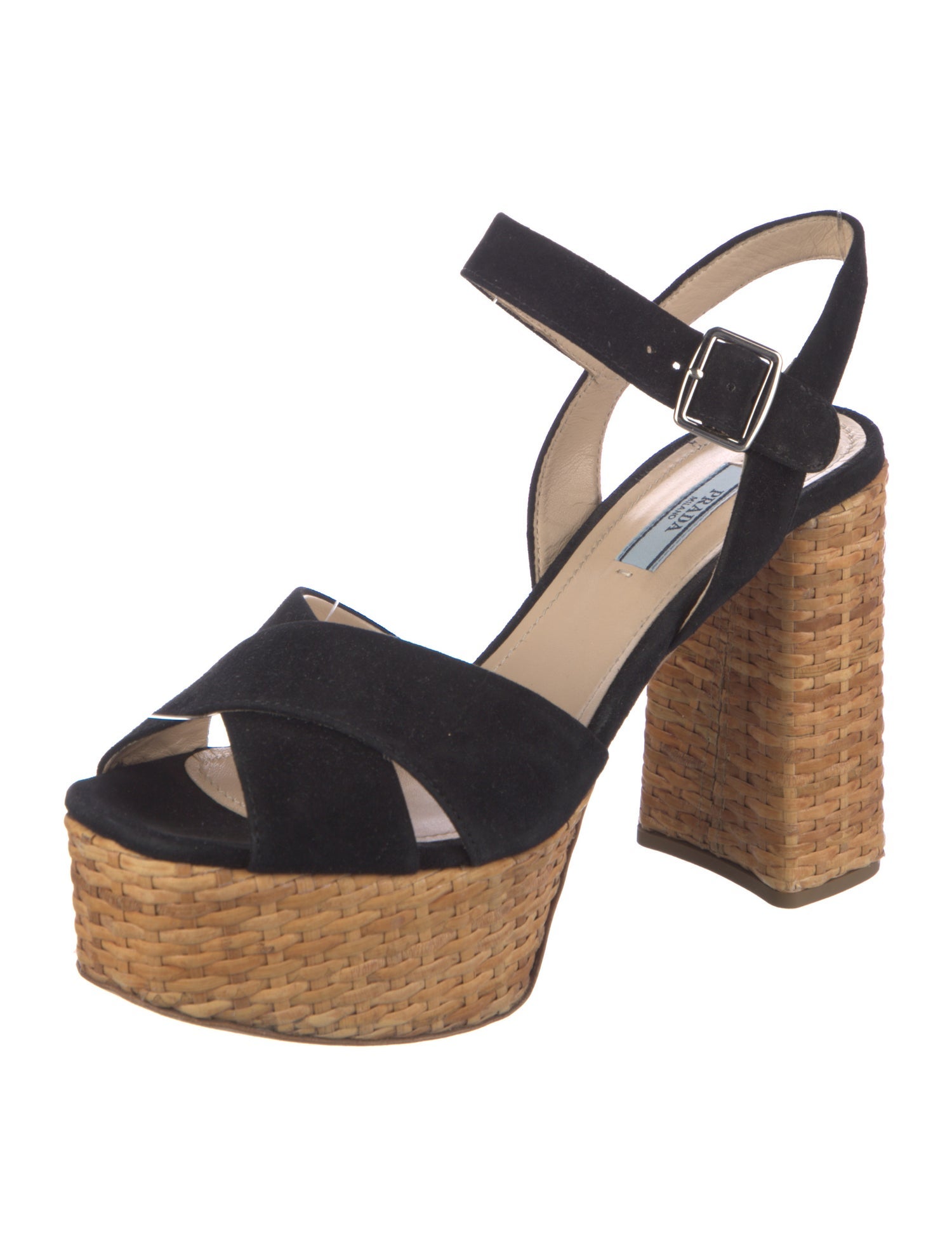 Prada Suede Slingback Sandals