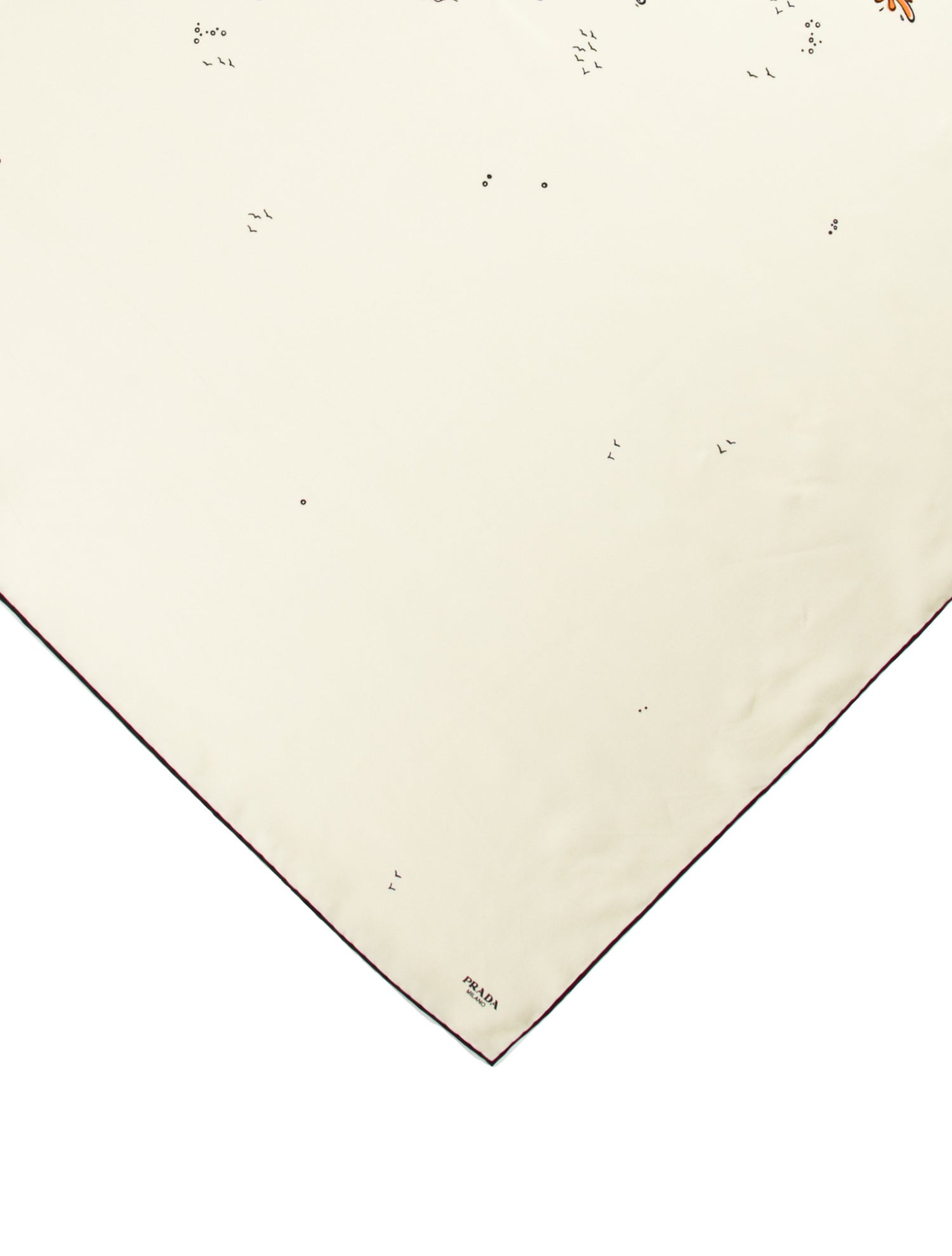 Prada Silk Graphic Print Scarf