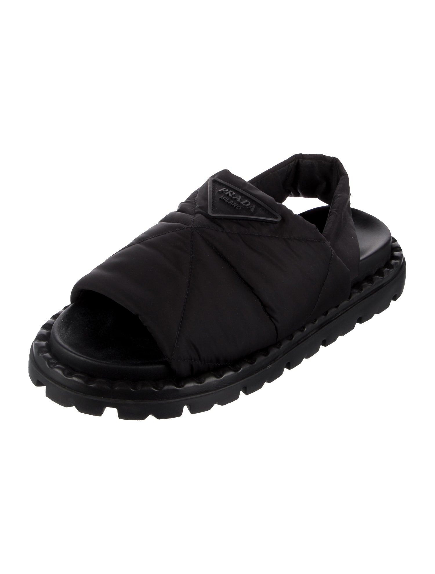 Prada Nylon Slingback Sandals