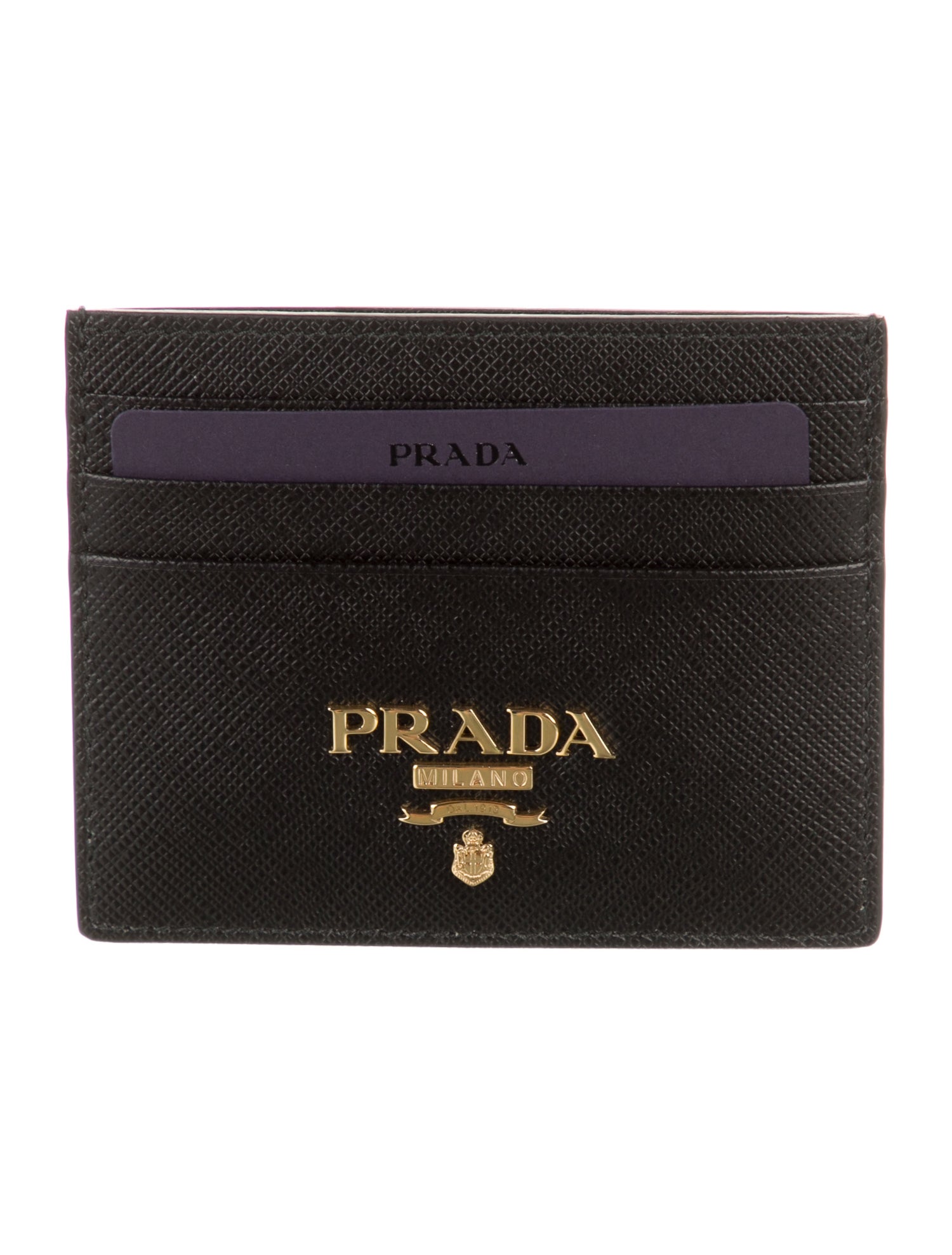 Prada Saffiano Lux Leather Card Holder w/ Tags