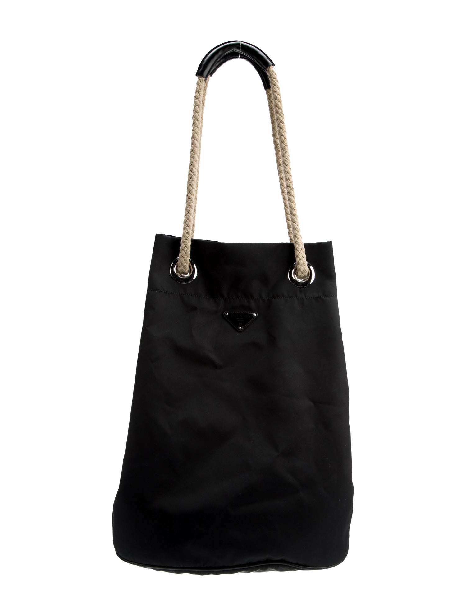 Prada Enameled Metal Triangle Re-Nylon Mariner Medium