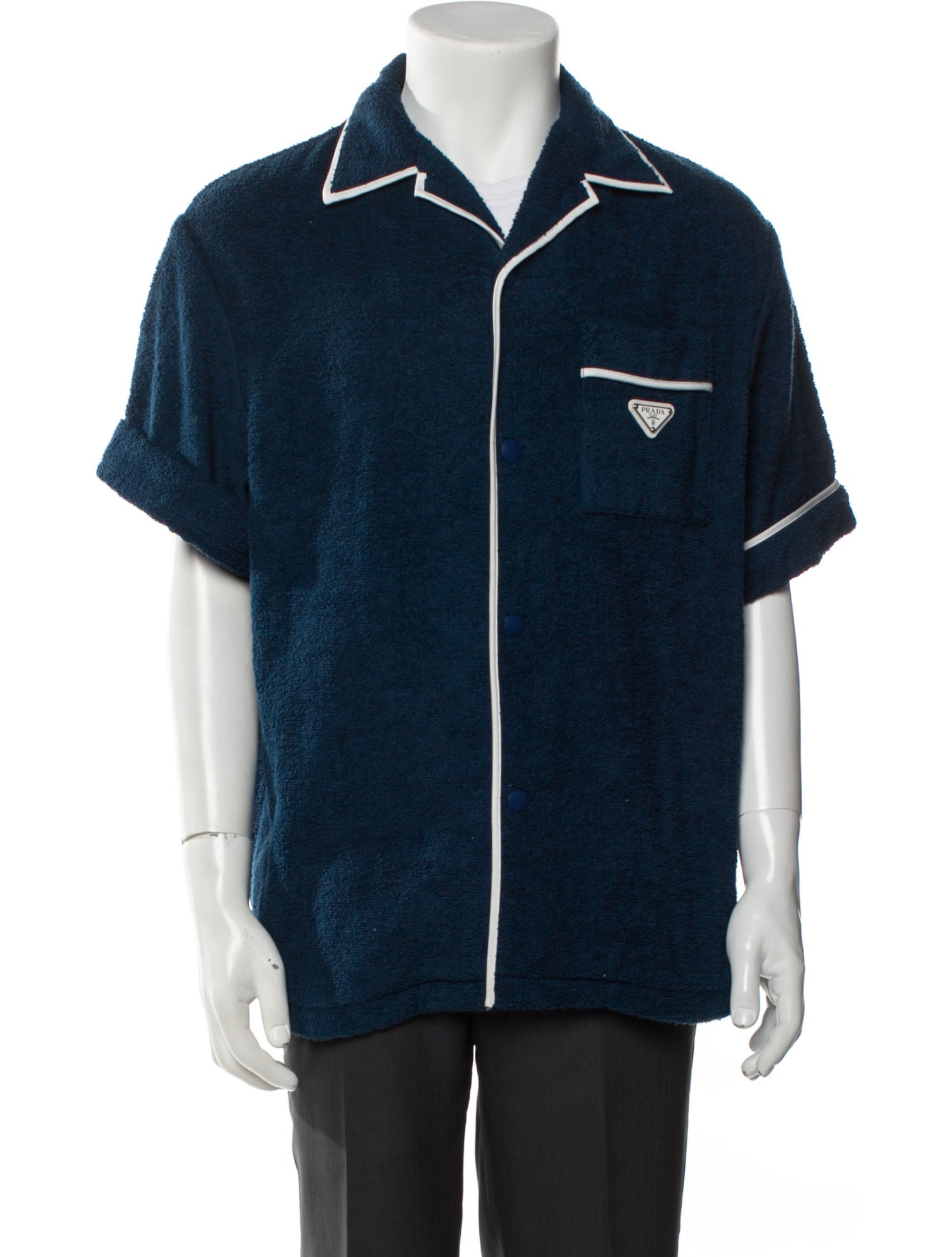 Prada 2024 Enameled Metal Triangle Shirt